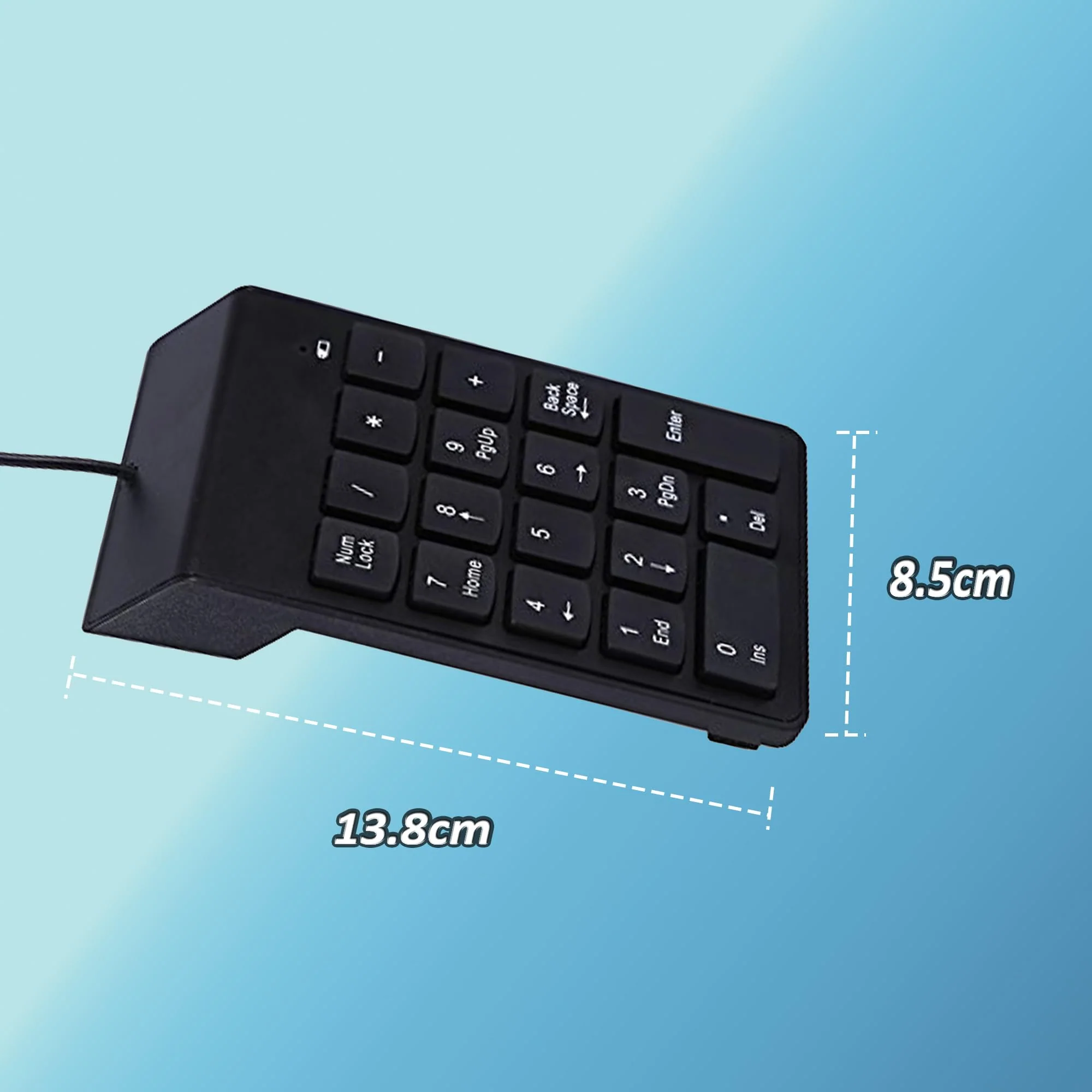mumisuto USB Mini Ziffernblock, USB Nummernblock, Numeric Keypad, Wired Numpad 34 Tasten Tragbare Tastatur für Laptop Desktop PC Pro - Image 7