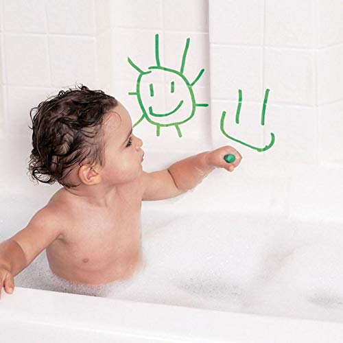 Munchkin Bath Crayons | Colourful Bath Toy Mess-Free Shower Toys | Draws on Tiles & Porcelain | Washable Baby Bath Toy - Set of 5 Crayons - Image 4