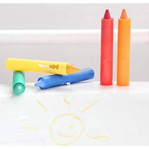 Munchkin Bath Crayons | Colourful Bath Toy Mess-Free Shower Toys | Draws on Tiles & Porcelain | Washable Baby Bath Toy - Set of 5 Crayons - Image 6