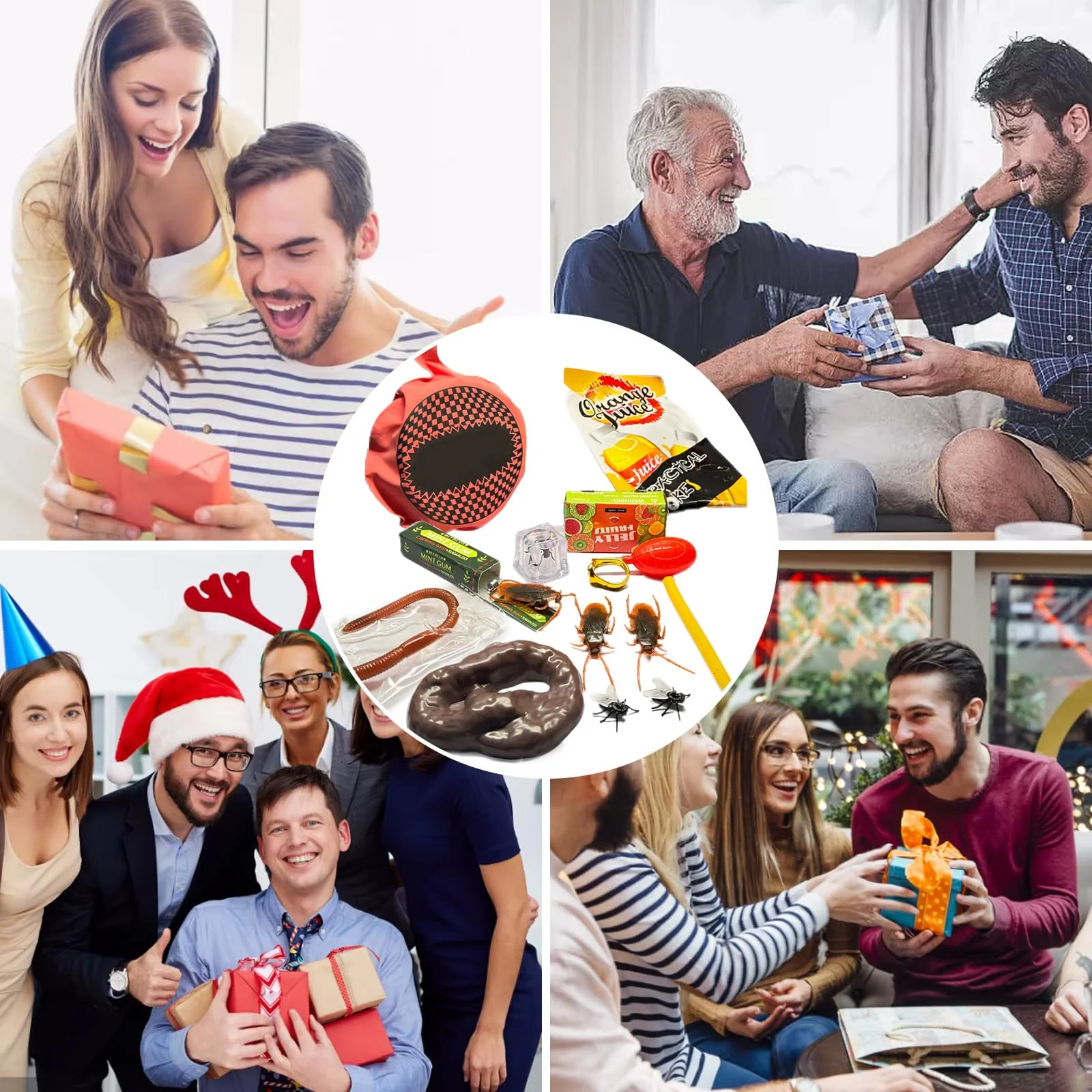 MXYZQDE 14 PCS Scherzartikel Set, Lustige Streiche für Party, Familie und Freunde, Realistische Prank Artikel für Aprilscherz und Spieleabende - Image 2