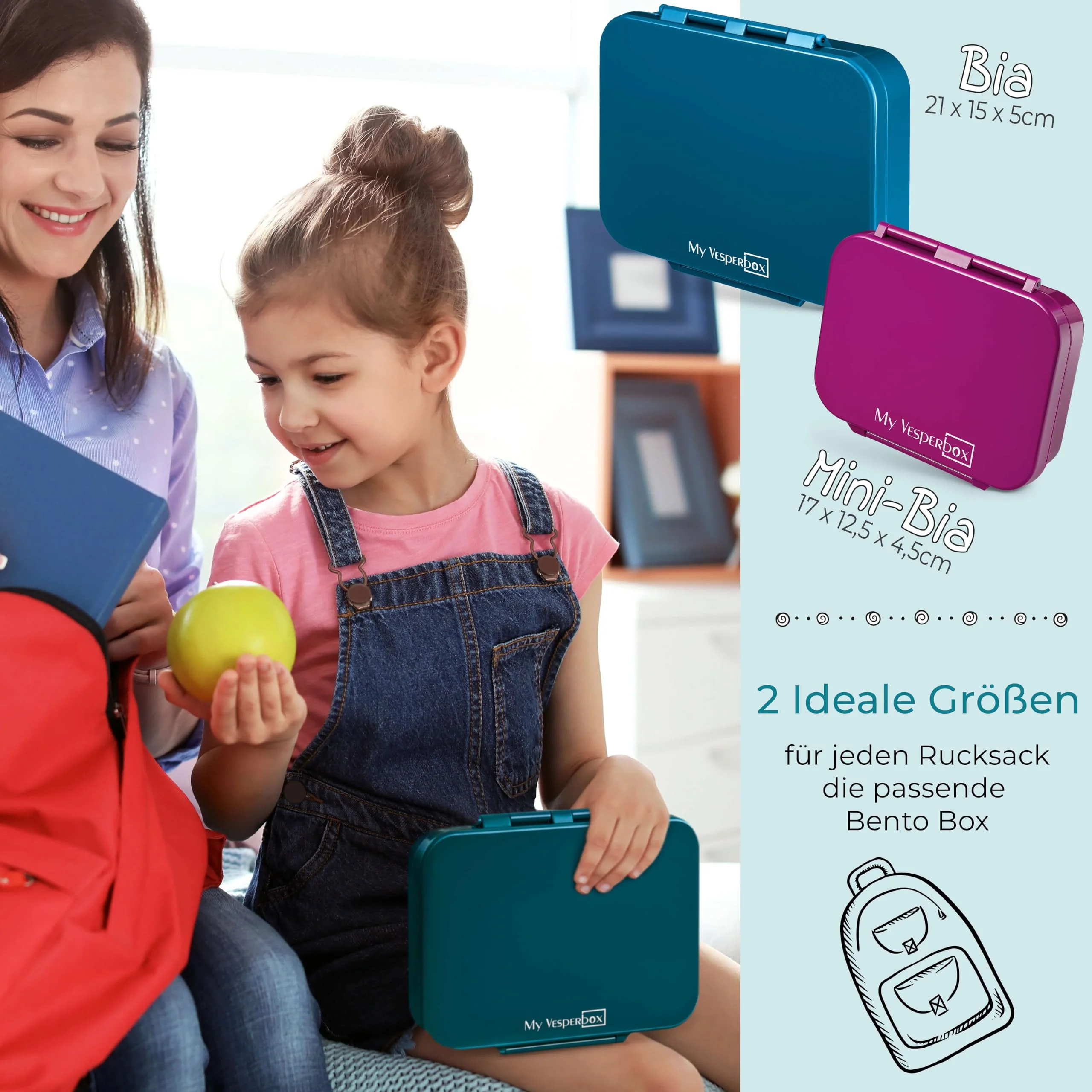 My Vesperbox® Brotdose für Kinder mit Fächern [BIA] - Lunchbox mit Trennfächern - Bento Box - Jausenbox - Brotzeitbox für Schule & Kindergarten - Vesperdose für Jungen & Mädche - Image 7