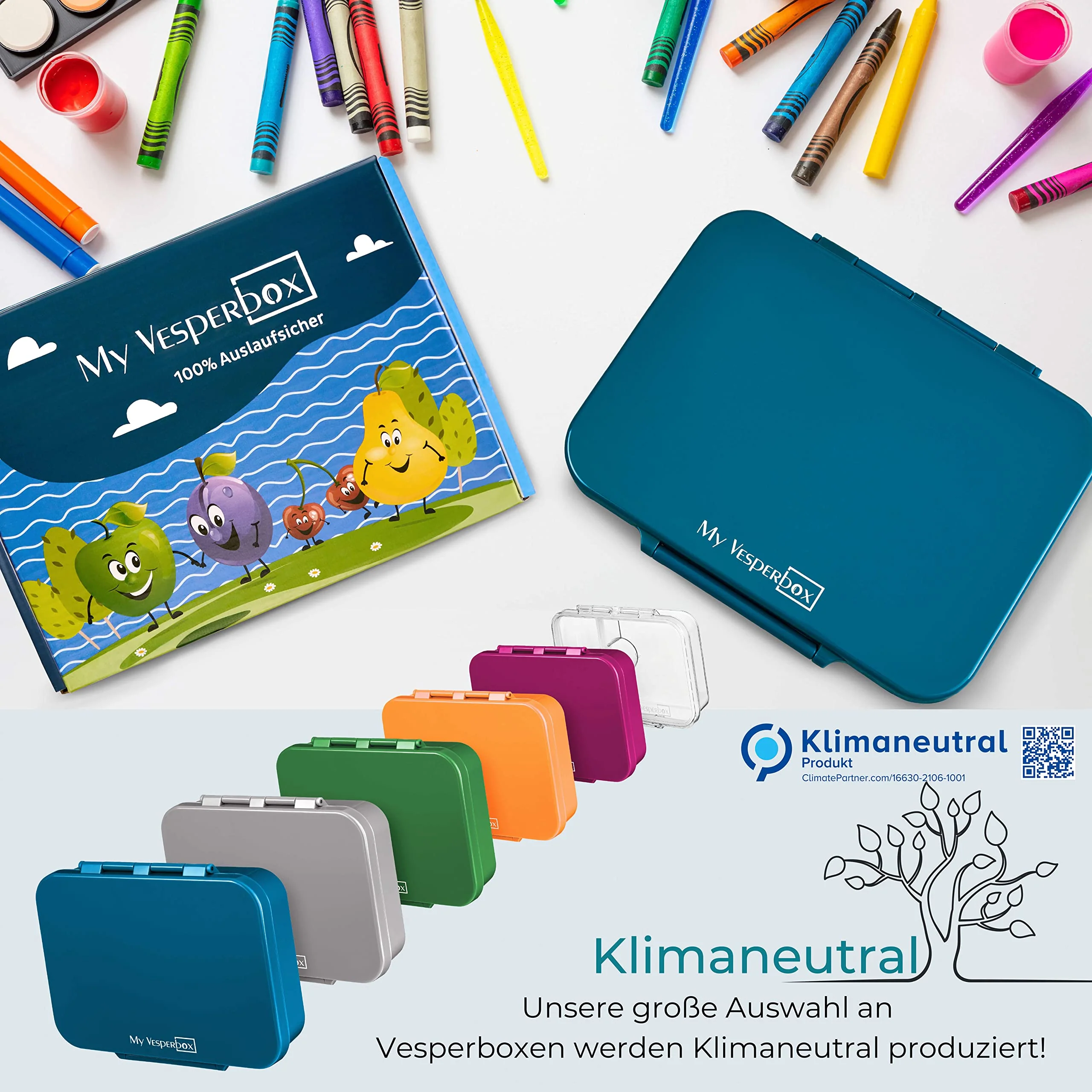 My Vesperbox® Brotdose für Kinder mit Fächern [BIA] - Lunchbox mit Trennfächern - Bento Box - Jausenbox - Brotzeitbox für Schule & Kindergarten - Vesperdose für Jungen & Mädche - Image 8