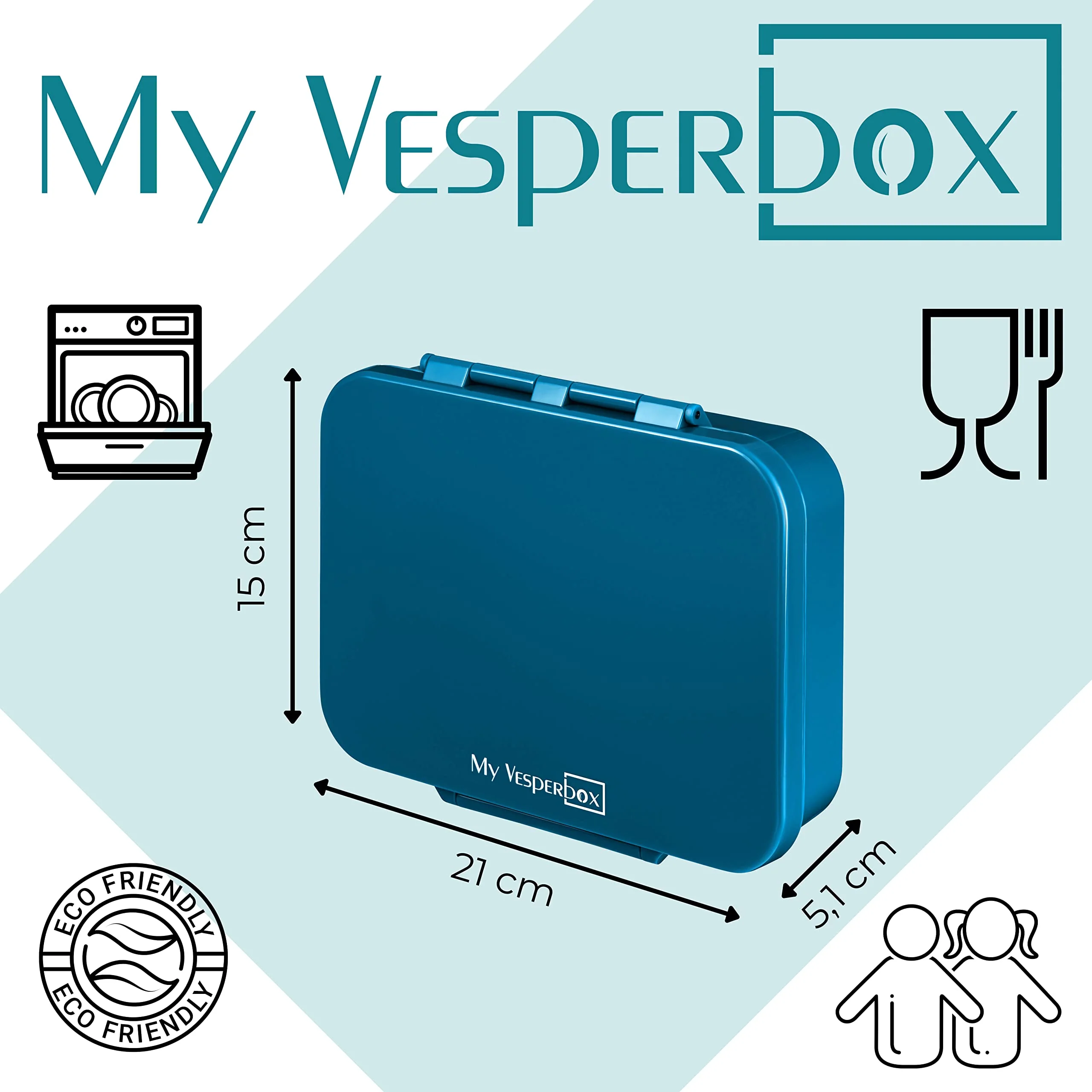 My Vesperbox® Brotdose für Kinder mit Fächern [BIA] - Lunchbox mit Trennfächern - Bento Box - Jausenbox - Brotzeitbox für Schule & Kindergarten - Vesperdose für Jungen & Mädche - Image 9