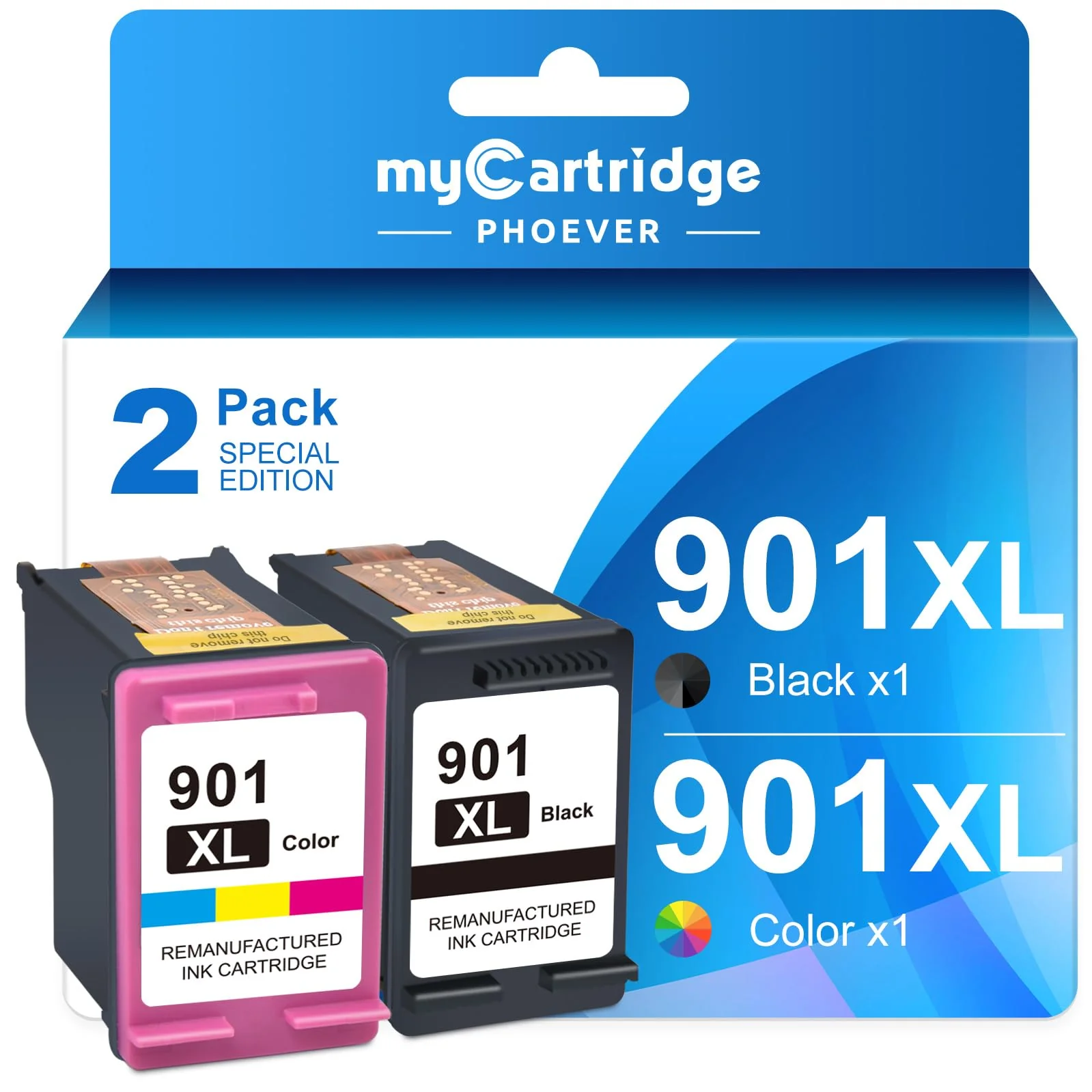 MYCARTRIDGE PHOEVER 901XL Ersatz für druckerpatronen HP 901 schwarz,für HP Officejet 4500 druckerpatronen, für HP OfficeJet J4580 J4680 J4624 J4524 J4525 G510 Drucker (1 Schwarz,1Farbe) - Image 6