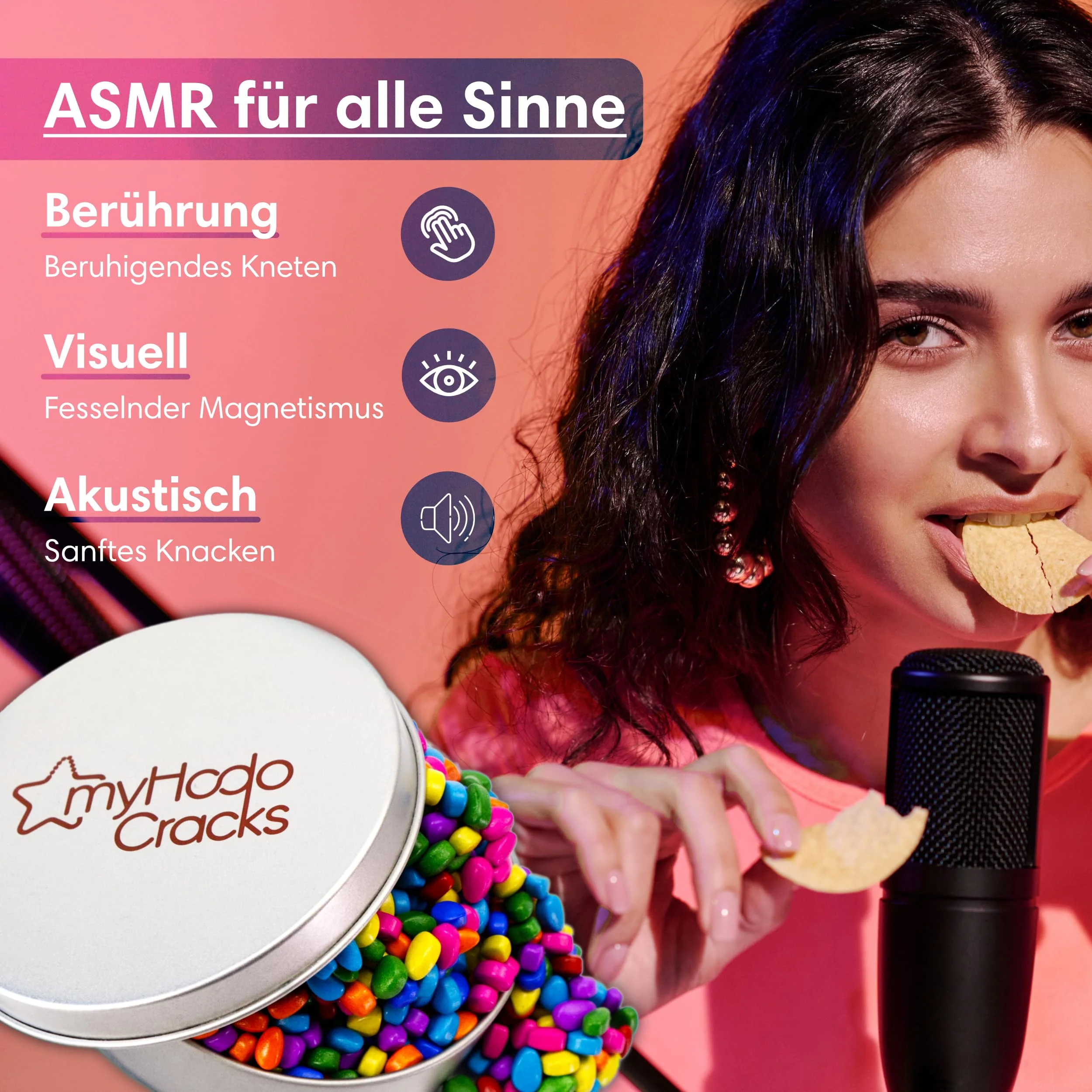 myHodo Crack Magnets Premium Set (1150+ Stück, 5-7mm) - Bunte Magnetsteine (Sanfte Magnetkraft) | Magnete für Stressabbau & Kreativität, Sensorisches Spielzeug | ASMR Trigger & Magnetspiel Edition - Image 4