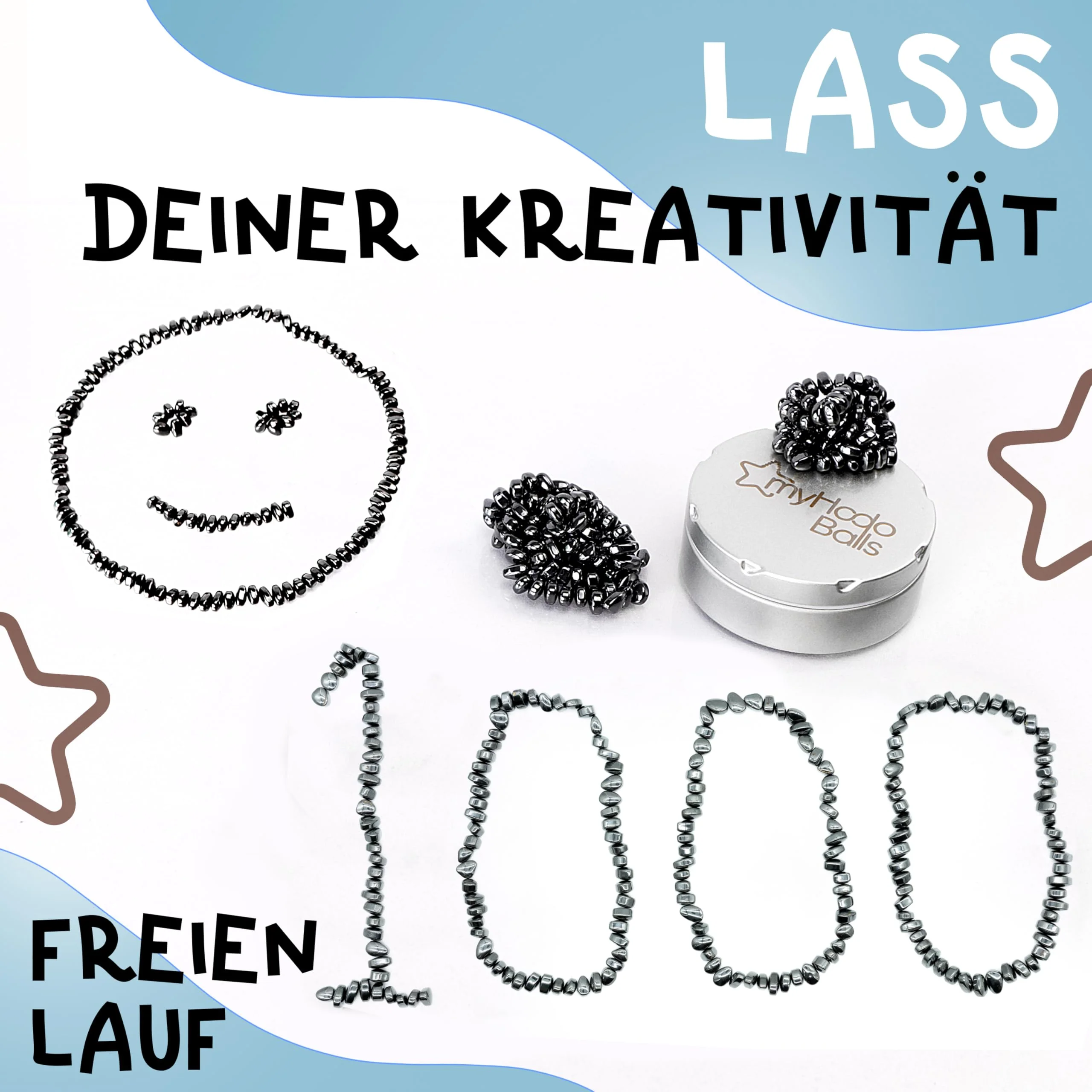 myHodo Magnetsteine Premium Set (1000+ Stück, 5-7mm) – Kleine Crack Magnets (Sanfte Magnetkraft) für Stressabbau & Fokus | Magnetische ASMR Trigger & Magnetspielzeug Edition - Image 5