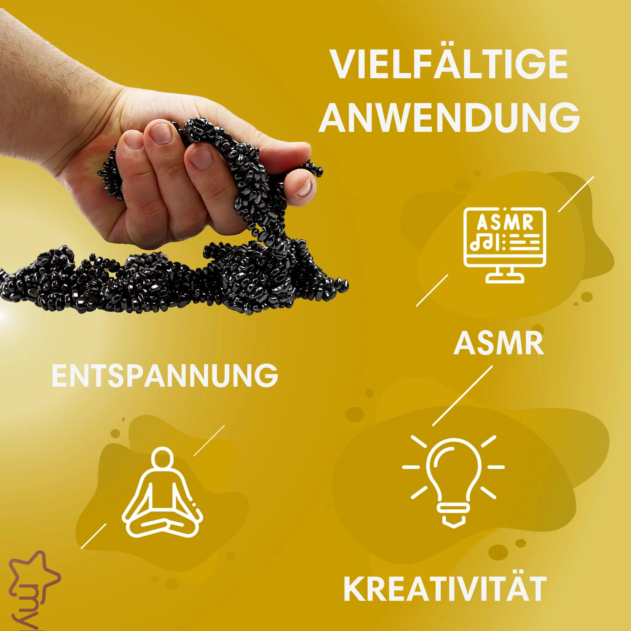 myHodo Magnetsteine Premium Set (1000+ Stück, 5-7mm) – Kleine Crack Magnets (Sanfte Magnetkraft) für Stressabbau & Fokus | Magnetische ASMR Trigger & Magnetspielzeug Edition - Image 6