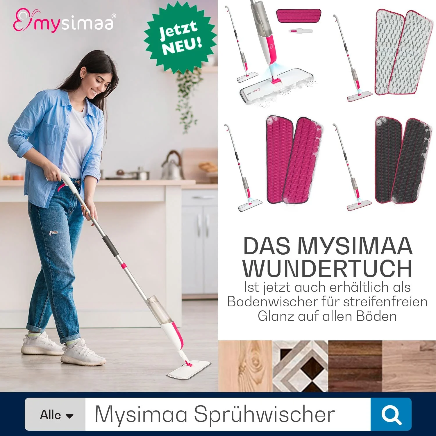 mysimaa Mikrofasertücher 40x40 – Fenstertuch Streifenfrei, Autopflege, Putzlappen Küche - Reinigungstücher und Putztücher ohne Putzmittel, Microfasertücher Auto, Staubtücher Putztücher - Image 5