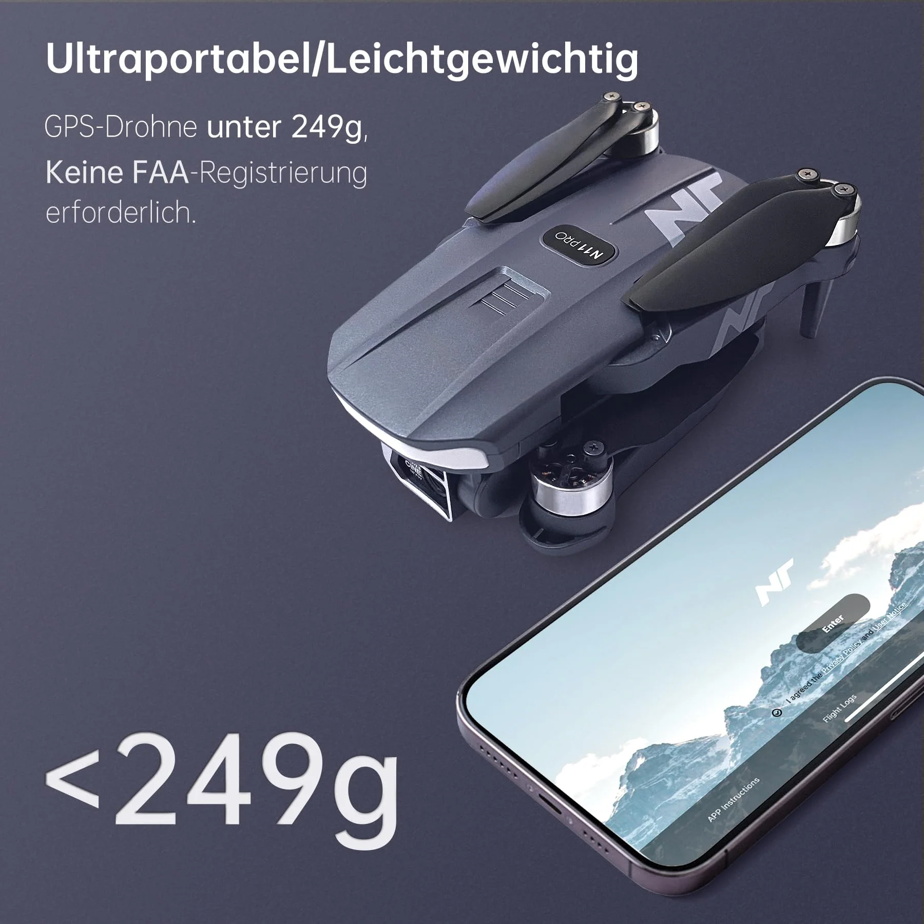 NAFYRE N11 PRO GPS Drohne mit Kamera für Erwachsene 4K UHD, 90 Min lange Flugzeit, lange Kontrollstrecke, Auto Rückkehr, Automatisches Folgen, bürstenloser Motor, 5G FPV RC Quadcopter für Anfänger - Image 6