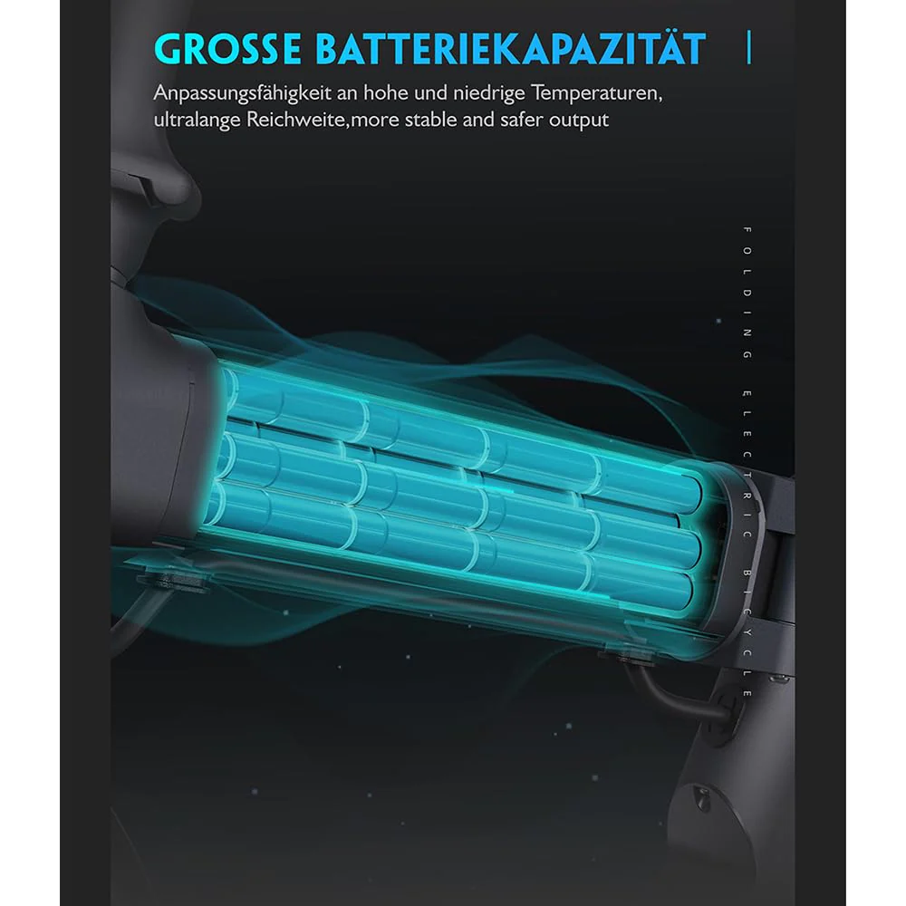 nakxus 20F220 E-Bike, Elektrofahrrad 20'' Drehmomentsensor, Magnesiumlegierung Ultraleichtes E-Bike mit 36V 12.8Ah Lithium Akku für große Reichweite bis zu 100KM, EU-konformes Klapprad mit App - Image 4
