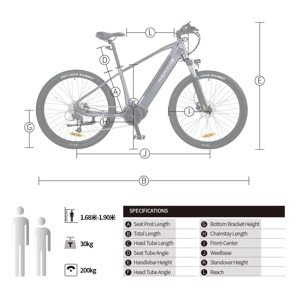 nakxus 27M202 E-Bike Elektrofahrrad 27.5" E-Fahrrad Mittelmotor Max. Reichweite bis zu 150km, Geländegängiges Mountainbike mit Shimano 9 Gängen, City E-Bike Herren Damen - Image 6