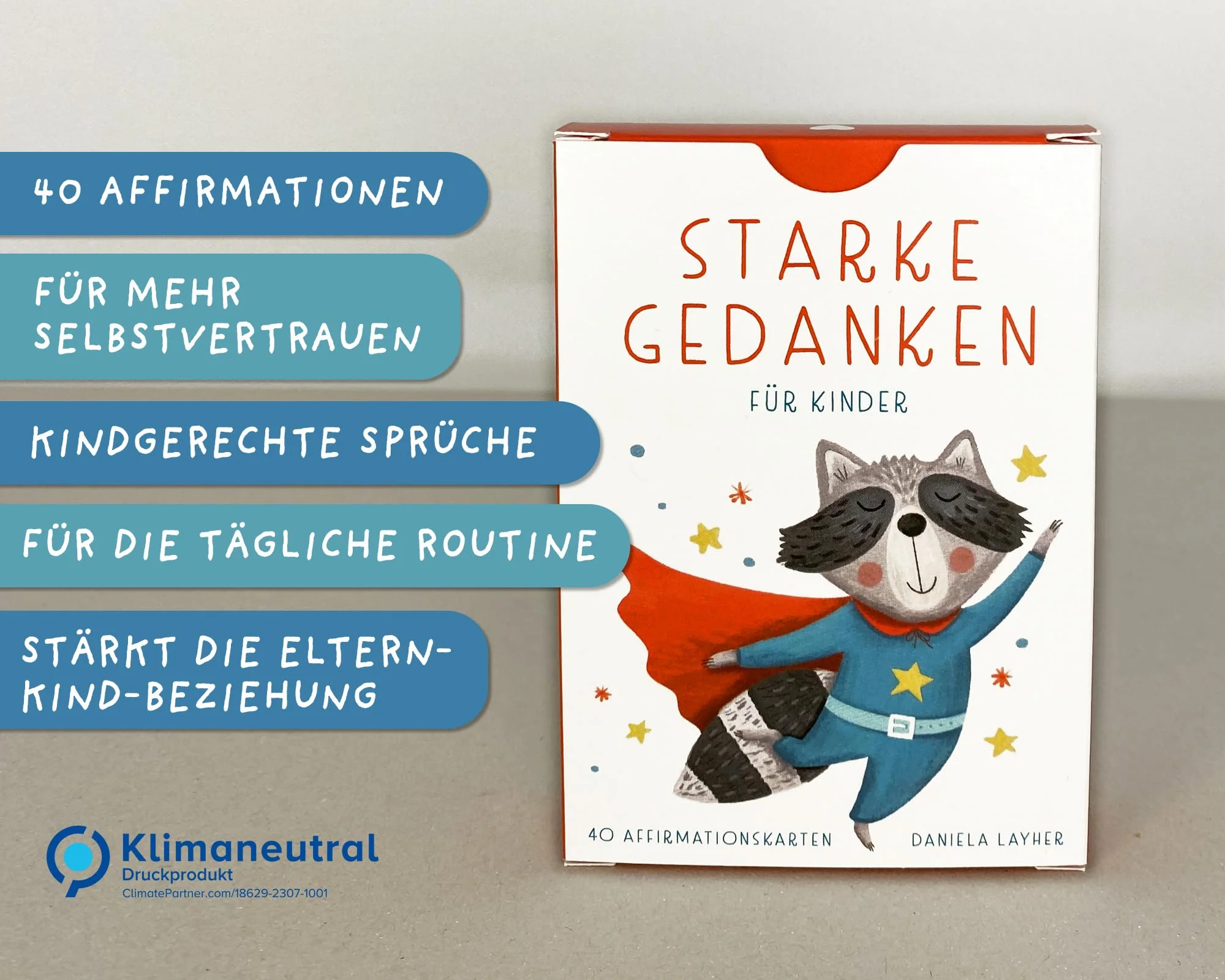Naturforscher 40 Affirmationskarten Kinder - Rüsselfuchs Starke Gedanken - Mutmachkarten für Kinder - Selbstbewusstsein stärken - Ermutigungskarten Kinder - Affirmationen - DIN A7 - Image 3