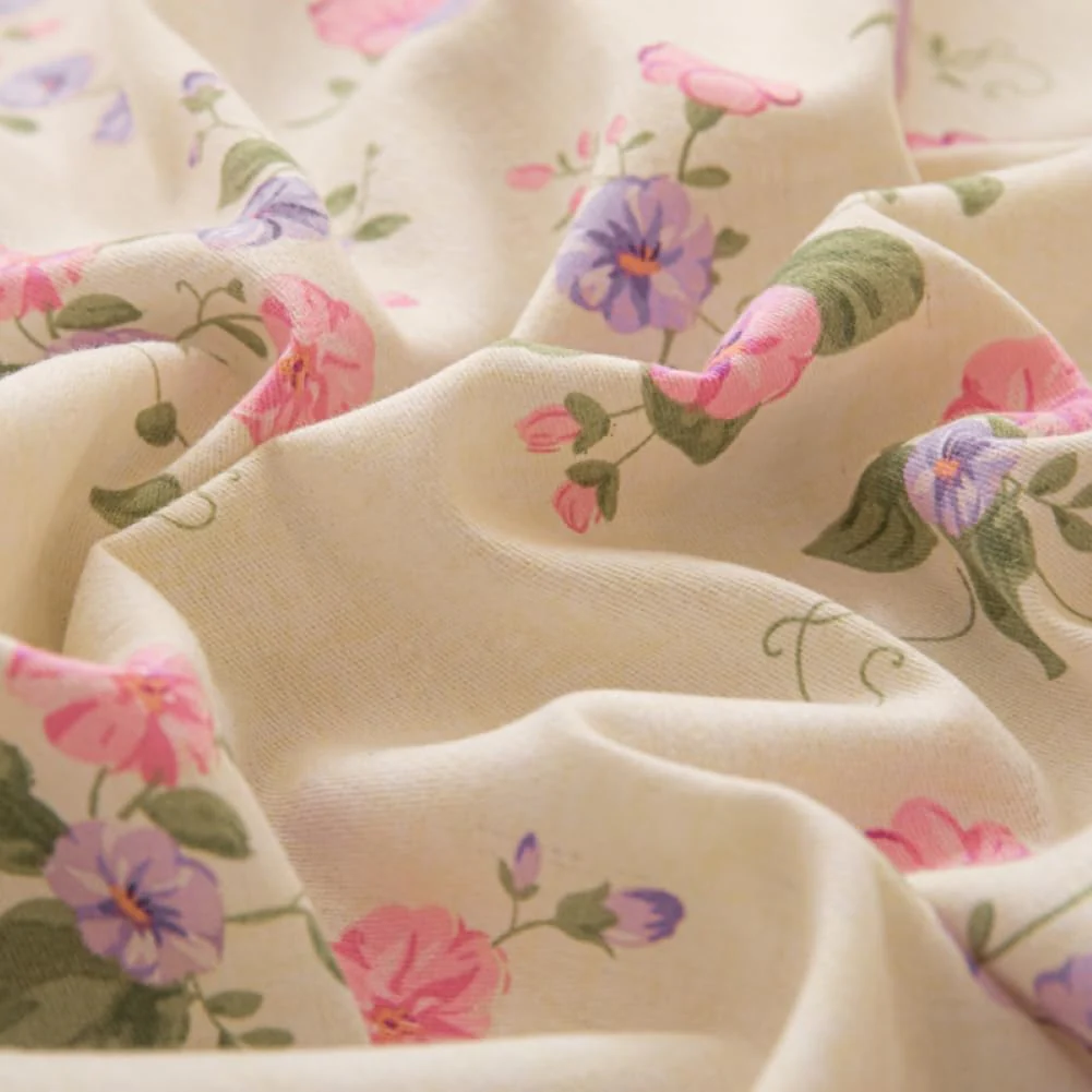 Nayoroom Bettwäsche 140x200 Lila Beige Violett Blumen Blümchen Floral Wende Bettwäsche Set Microfaser 2teilig, Aesthetic Mädchen Geblümt Bettbezug und 1 Kissenbezug 70x90 cm mit Reißverschluss - Image 4