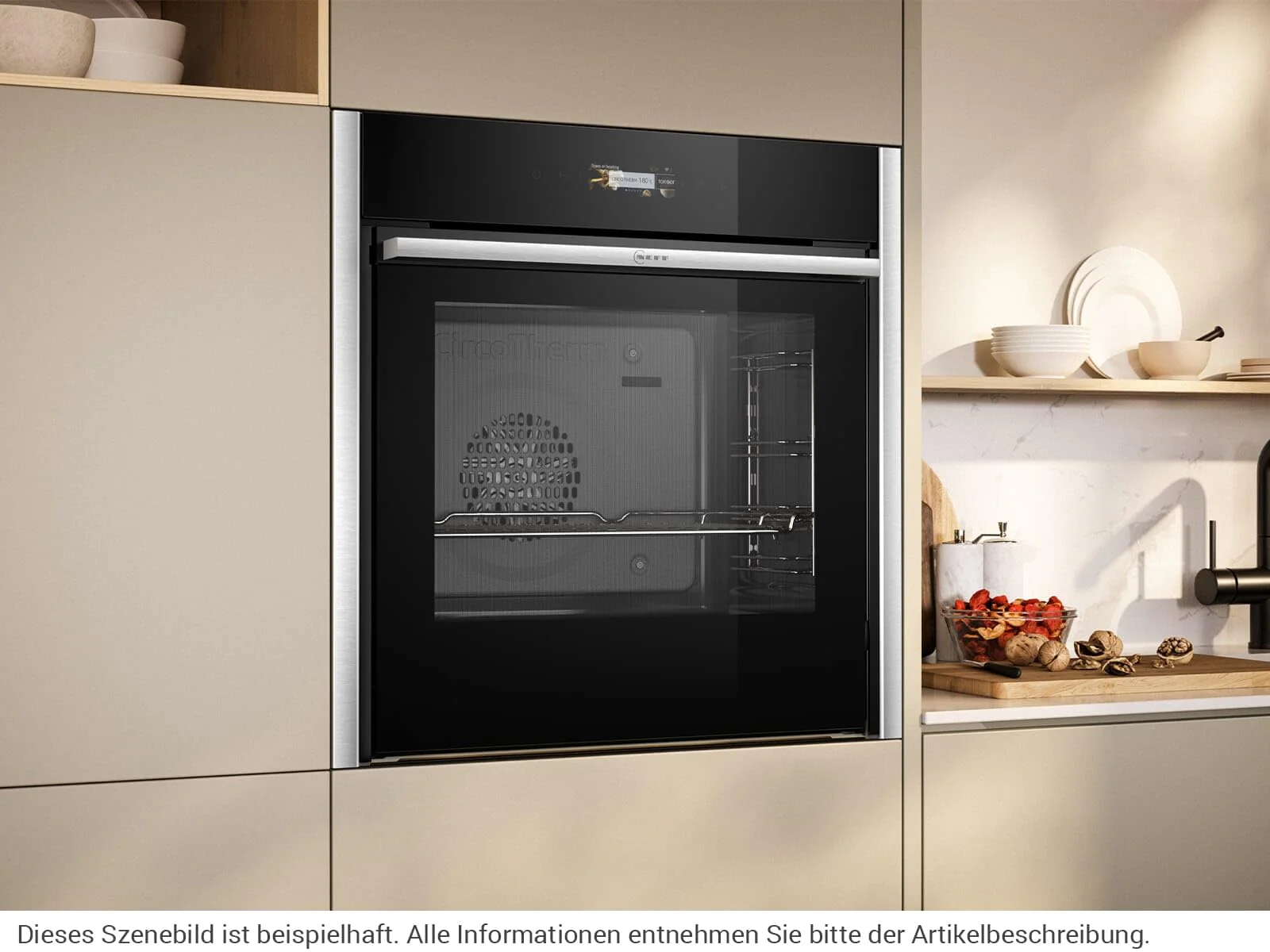 NEFF B54CR31N0 Einbau-Backofen N70, Integrierbarer Backofen 60 x 60cm, Slide&Hide, Full Touch TFT-Display, Automatikprogramme, Soft Open & Close, Edelstahl - Image 3
