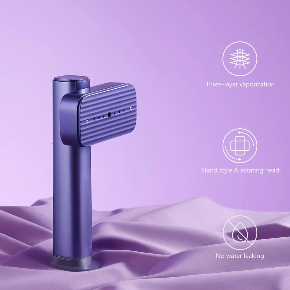 nesmar G5 Dampfglätter, Steamer 2-in-1 Handdampfer für Kleidung und Bügeleisen für Kleidung,1200W 10 Minuten Dauerdampf,0,8 kg leicht, Reise-Dampfbügelstationenfür unterwegs und zu Hause - Image 2