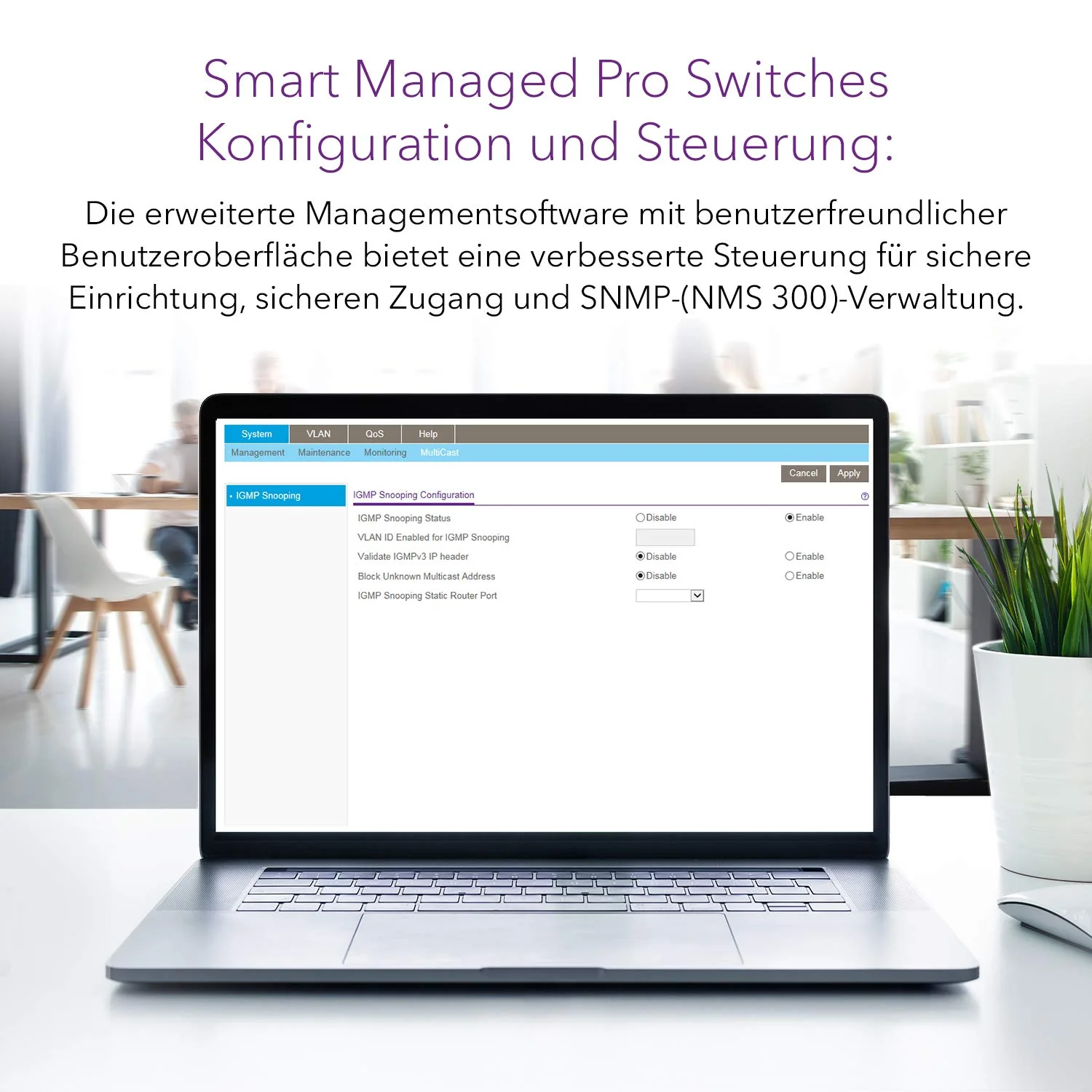 NETGEAR GS110TP 10 Port Gigabit Ethernet LAN PoE Switch Smart (Managed mit 8x PoE+ 55W, 2x 1G-SFP, lokales Management oder Remote per Insight Cloud, lüfterlos, ProSAFE Lifetime-Garantie) - Image 3