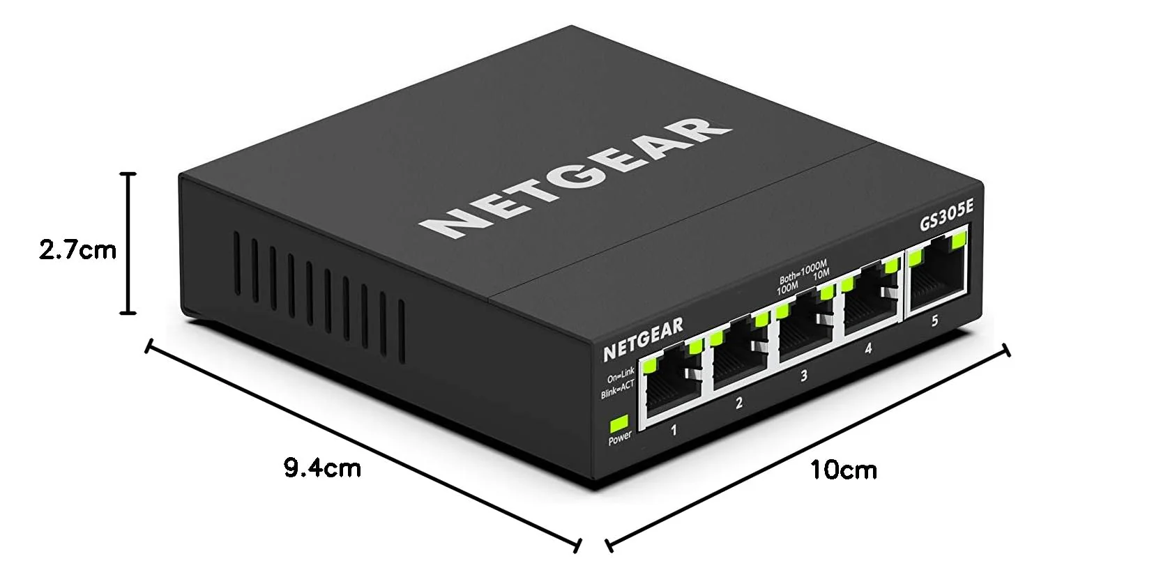 Netgear GS305E Managed Switch 5 Port Gigabit Ethernet LAN Switch Plus (Plug-and-Play, Netzwerk Switch Managed, IGMP Snooping, QoS, VLAN, lüfterlos, robustes Metallgehäuse), Schwarz - Image 4