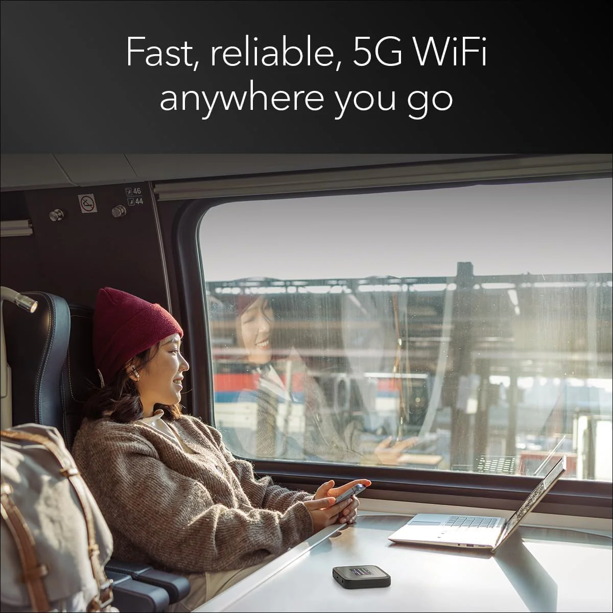 NETGEAR Nighthawk M3 – 5G Router SIM Karte, Mobiler WLAN Router | bis zu 2,5 GBit/s – SIM-Steckplatz entsperrt – Tragbarer WLAN-Hotspot z– 5G- und 4G-MiFi, bis zu 32 Geräte (MH3150) - Image 2