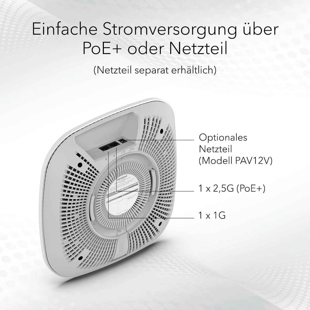 NETGEAR WAX625 WLAN Access Point PoE+ WiFi 6 (AX5400 Speed Dual-Band, WPA3, 802.11ax Mesh-fähig, 2.5G LAN, Lokal oder Insight Remote Management, PoE+ powered - Netzteil optional) - Image 4