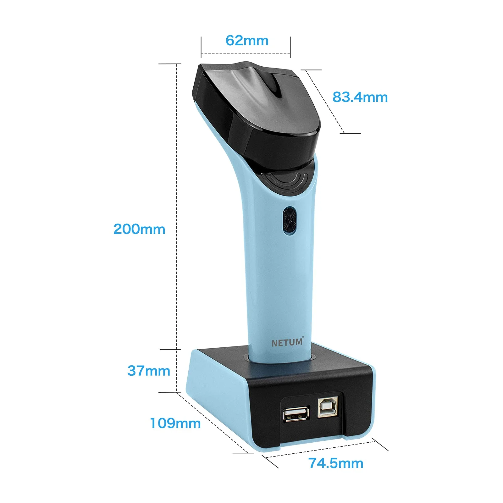 NETUM Bluetooth Wireless 2D Barcode Scanner Automatischer, freihändiger Barcodeleser mit Ladestation und integriertem Speicher, schnelles und präzises Scannen, Übertragungen bis zu 50 Meter - DS7500 - Image 6