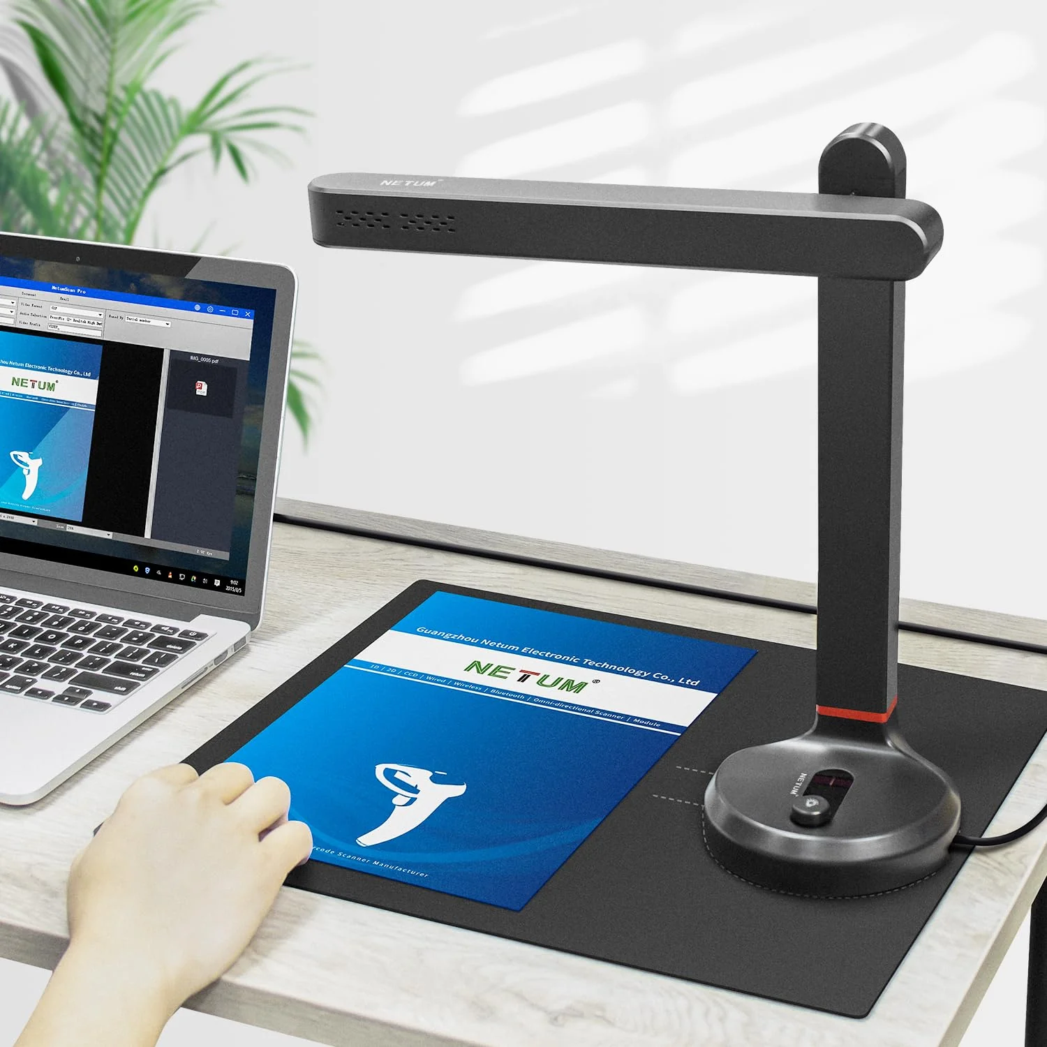 NETUM Dokumentenkamera & Scanner, Buchscanner Capture Größe A4, 8MP USB Dokumentenkamera mit Autofokus, mehrsprachiger OCR, kompatibel mit Windows (SD-2000NC) - Image 7