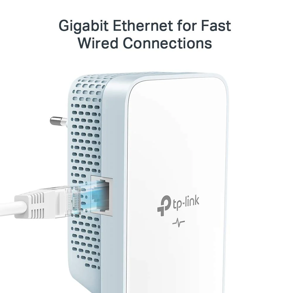 [Neu] TP-Link TL-WPA1000 Powerline-Kit WiFi, PLC, AV1000 Mbps, 750 Mbps in WLAN, Dualband, 1 Gigabit-Port, Plug and Play, HomePlug AV2, weiß - Image 3