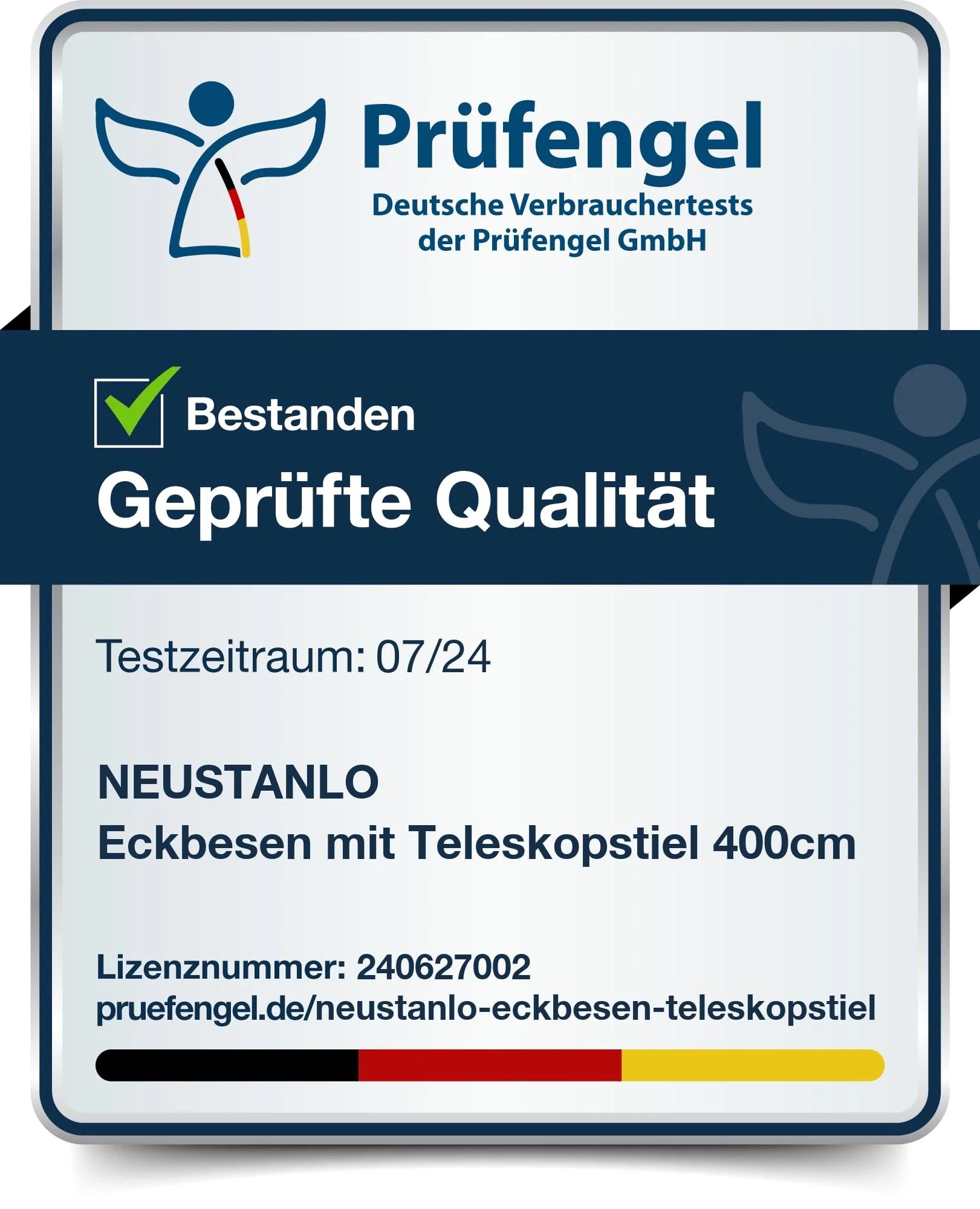 Neustanlo | Eckbesen mit Teleskopstiel | 400 cm | ausziehbar mit Stiel | farblich Sortiert | ideal für Fassadenreinigung - Image 4