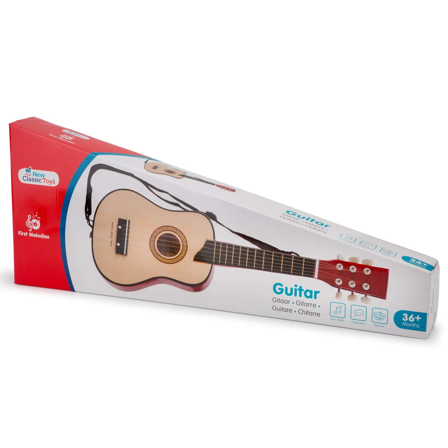 New Classic Toys - 10304 - Musikinstrument - Spielzeug Holzgitarre - Deluxe - Naturell, Kinder (Unisex) - Image 2