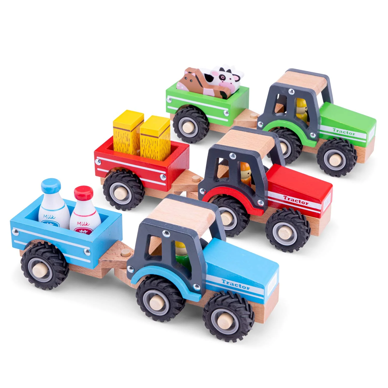 New Classic Toys - 11941 - Spielfahrzeuge - Traktor mit Anhänger, grün - Image 2