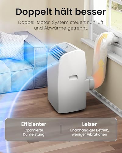 Newentor mobile Klimaanlage 12000 BTU, Klimaanlage mobil mit Abluftschlauch für Räume bis 43㎡, kühlen/entfeuchten/ventilieren mit Fernbedienung - Image 3