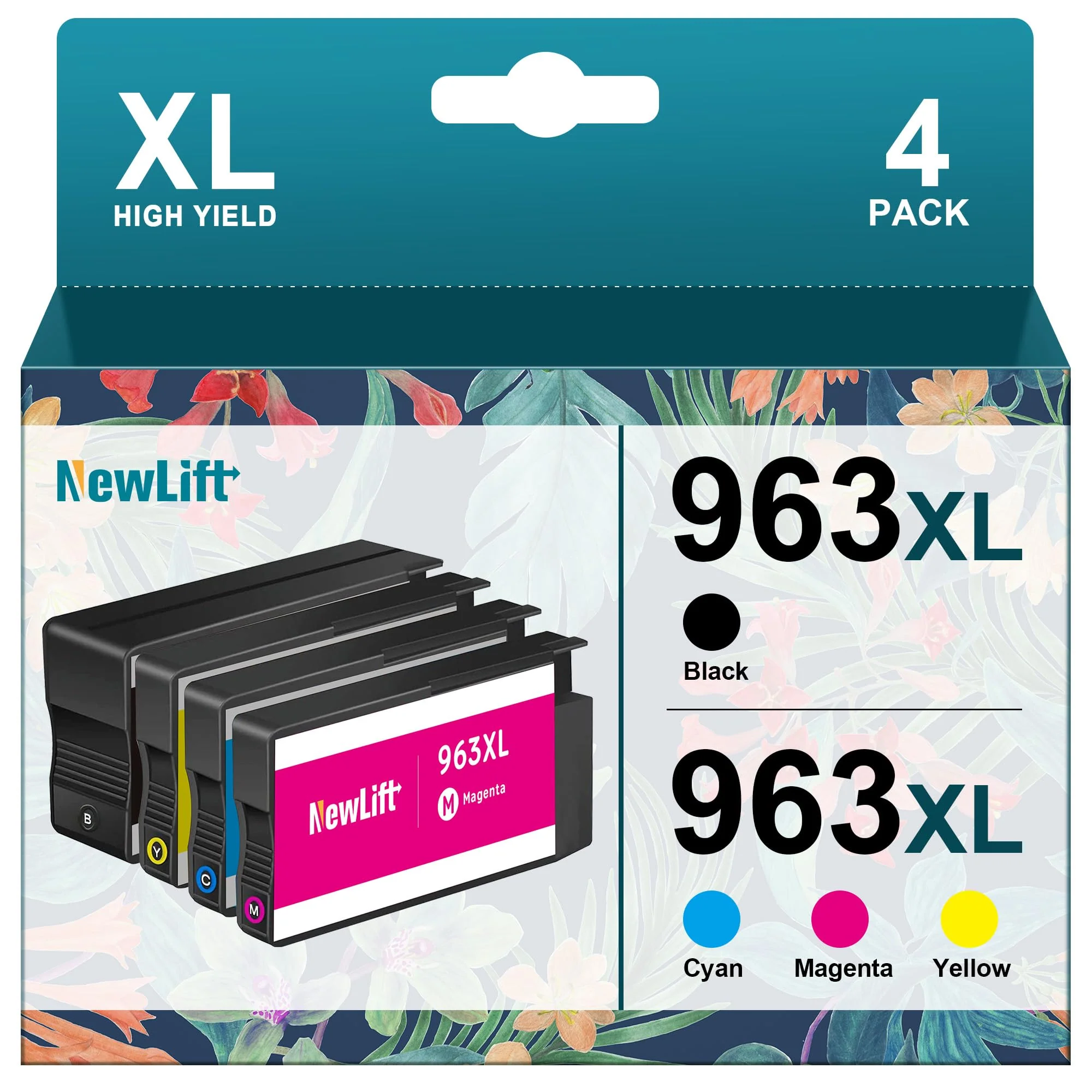 NewLift 963XL Multipack Kompatibel für HP 963 HP 963XL Druckerpatronen für HP officejet Pro 9010 patronen,9020 9012 9022 9014 9015 9016 9018 9019 (963XL Multipack,4er-Pack) - Image 4