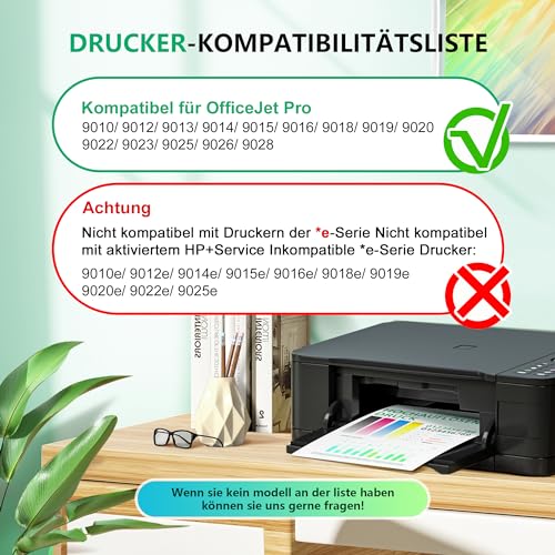 NewLift 963XL Multipack Kompatibel für HP 963 HP 963XL Druckerpatronen für HP officejet Pro 9010 patronen,9020 9012 9022 9014 9015 9016 9018 9019 (963XL Multipack,4er-Pack) - Image 9