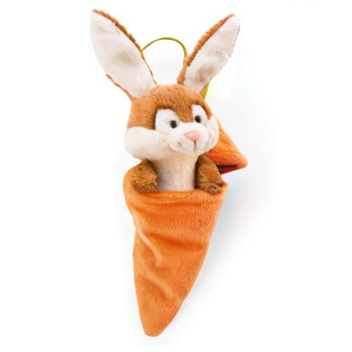 NICI 48089 Anhänger Plüschhase mit Karotte 15cm, Häschenanhänger in Plüschkarotte, Geschenkidee fürs Osternest, Orange - Image 2