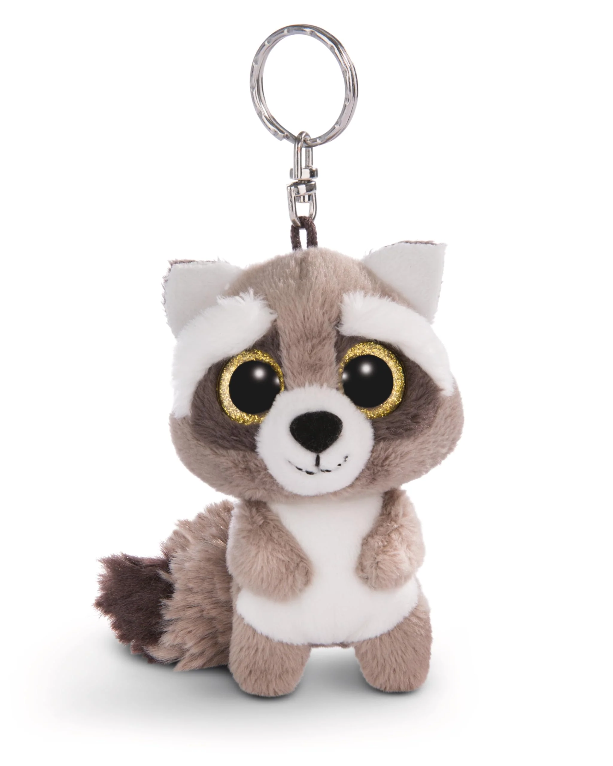 NICI Glubschis: Das Original – Glubschis Schlüsselanhänger Waschbär Clooney 9 cm – Waschbär Kuscheltieranhänger mit Schlüsselring für Schlüsselband, Schlüsselbund & Schlüsselhalter – 45550, Unisex