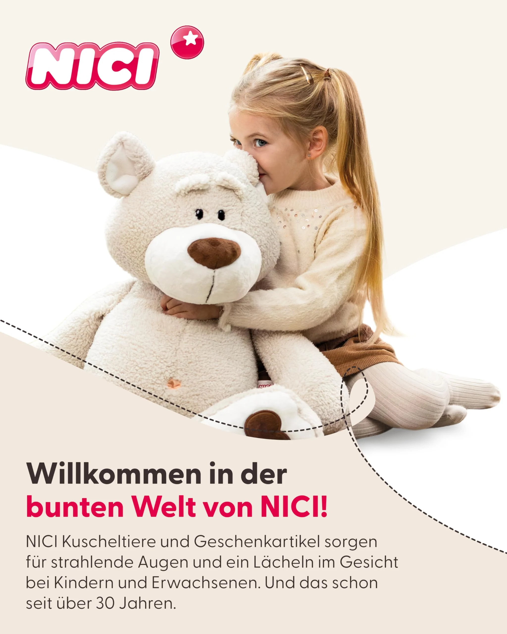 NICI Kuscheltier Hund 25cm - braun - Weiches Plüschtier – niedliches Stofftier zum Kuscheln & Spielen – tolle Geschenkidee für Kinder & Erwachsene - 62144 - Image 3