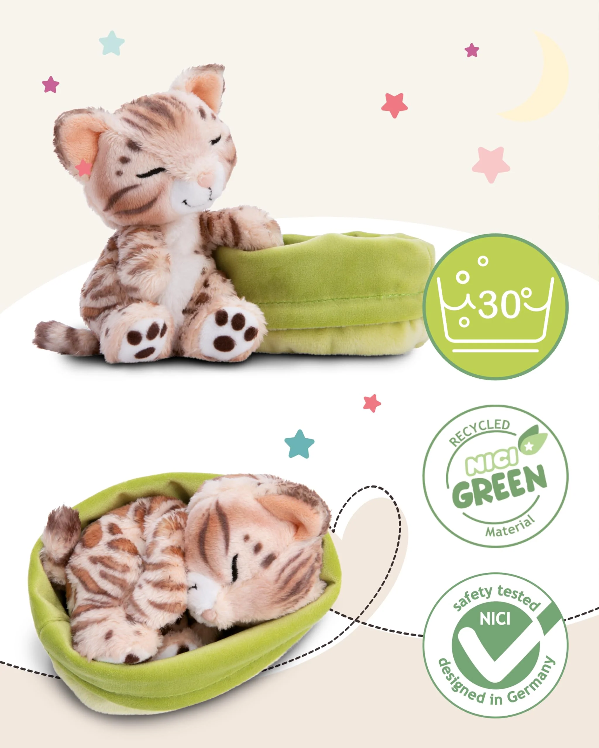 NICI Kuscheltier Katze Bengal 12cm schlafend im - Image 6