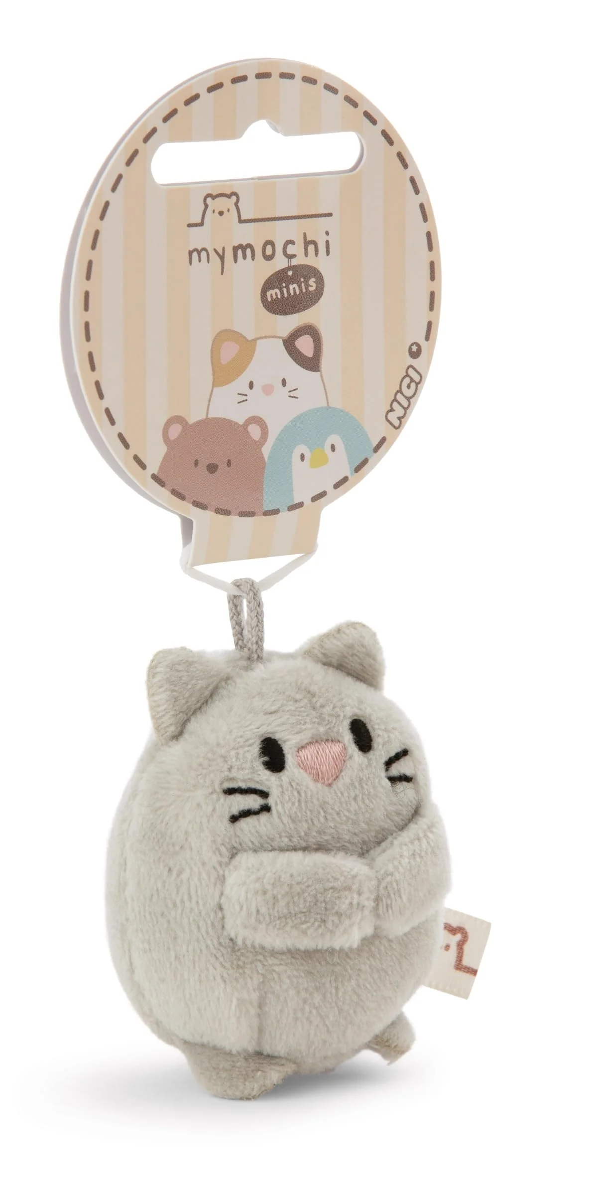 NICI My Mochi Kuscheltier Katze Eepy grau 5cm grau - Stofftier aus weichem Plüsch, niedliches Plüschtier zum Kuscheln und Spielen, für Kinder & Erwachsene, tolle Geschenkidee - Image 2