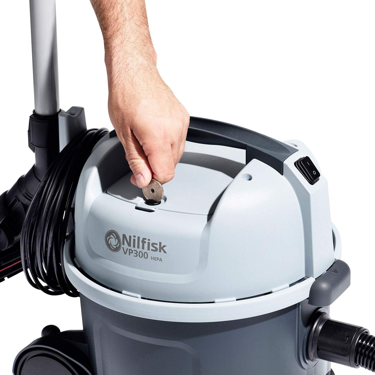 Nilfisk Gewerbesauger VP300 HEPA Basic (Industriesauger mit HEPA Filter, Volumen Filterbeutel 10 l, Aufnahmeleistung 800 W, Luftförderung 32 l/s), Advance - Image 4