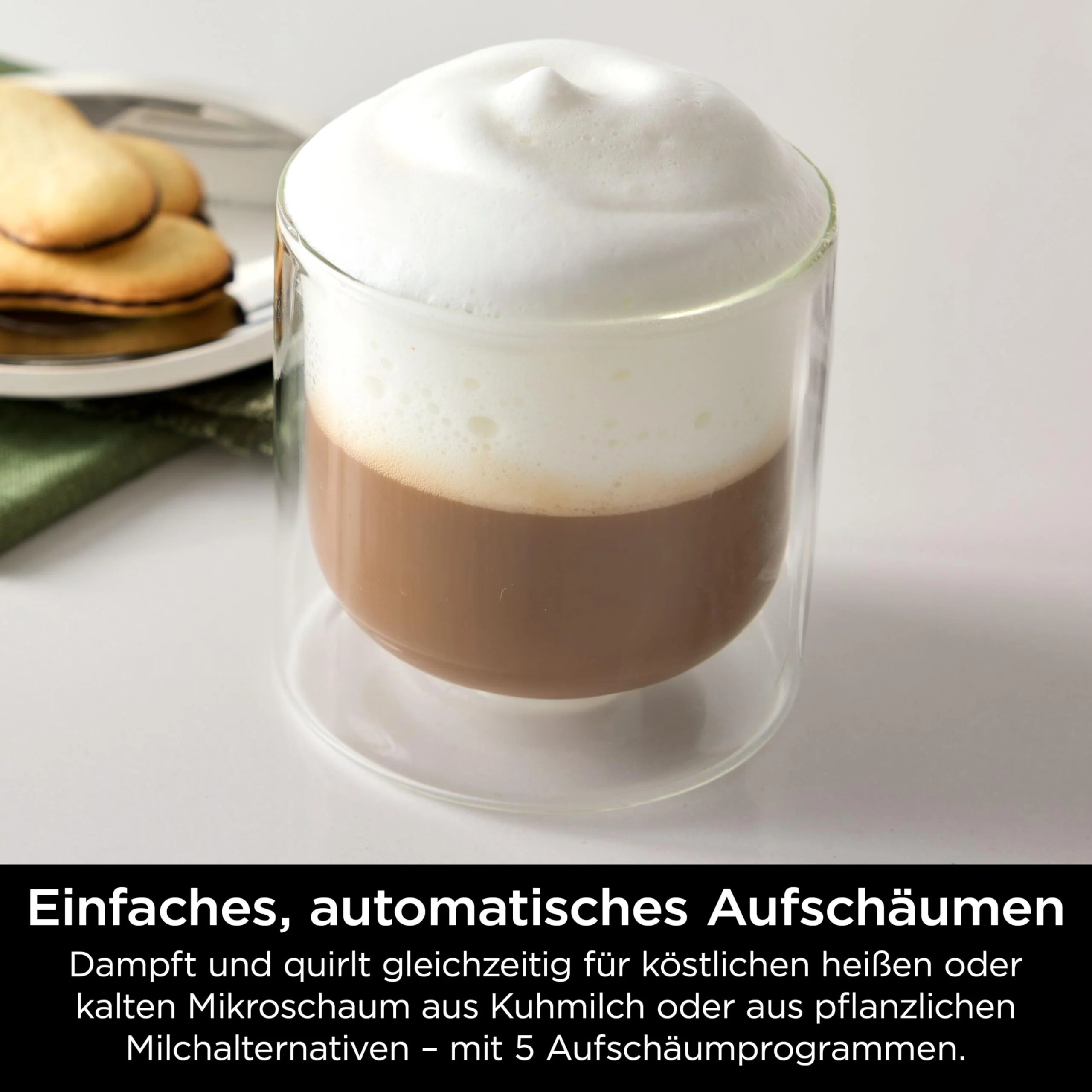 Ninja Luxe Pro 3-in-1-Kaffeemaschine mit Mahlwerk und Aufschäumer für Latte, Cappuccino, Cold Brew & Espresso, einfache Handhabung, 5 Voreinstellungen zum Aufschäumen, Silber, ES701EU - Image 6