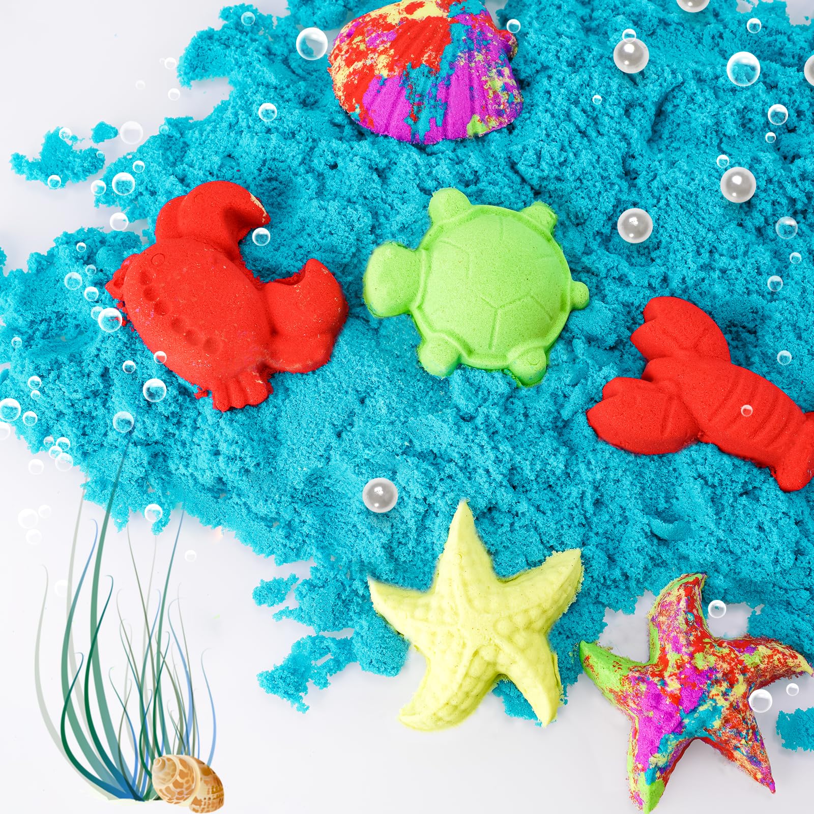 NiToy 5 kg Magic Sand Set 5 Farben für Kinder, Sensorisch Sandspielzeug Zaubersand Geschenk, ideal für kreatives Indoor-Sandspiel, ab 3 Jahren - Image 3