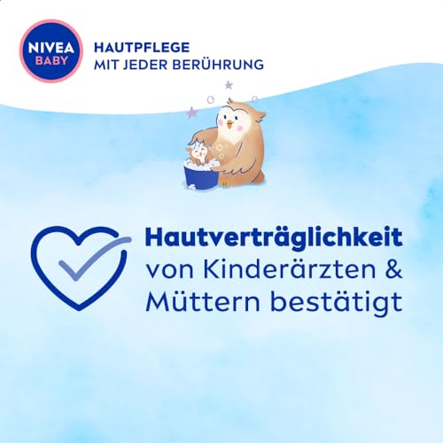 NIVEA BABY Gute Nacht Bad & Shampoo, mildes Babyshampoo & Duschgel mit Mandelöl, Vitamin E, B5 und C, beruhigendes Baby Shampoo mit hypoallergener Formel und hautfreundlichem pH-Wert (200 ml) - Image 3