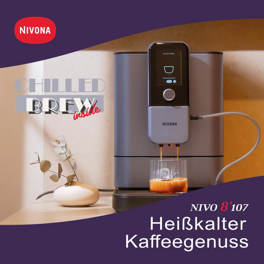 Nivona Kaffeevollautomat NIVO8'107 NIVO 8107 in Perlenblau neu mit Chilled Brew - Image 4