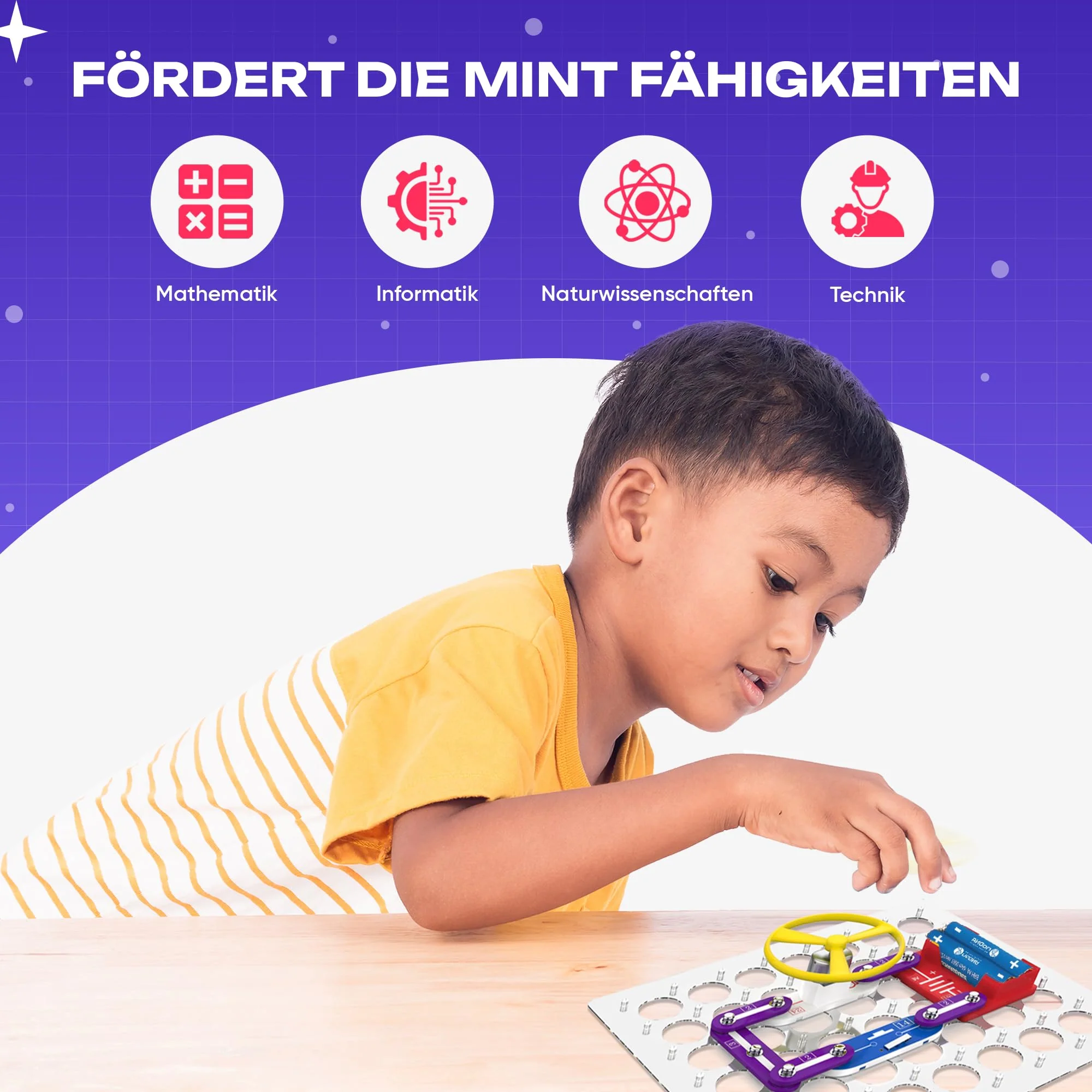 noDNA Elektronik Baukasten Kinder - 300 spannende Experimente für Kinder ab 8 Jahren, Elektro Experimentierkasten ab 8 Jahre inkl. Lernquiz & bebildeter Anleitung – Elektrobaukasten - Image 3