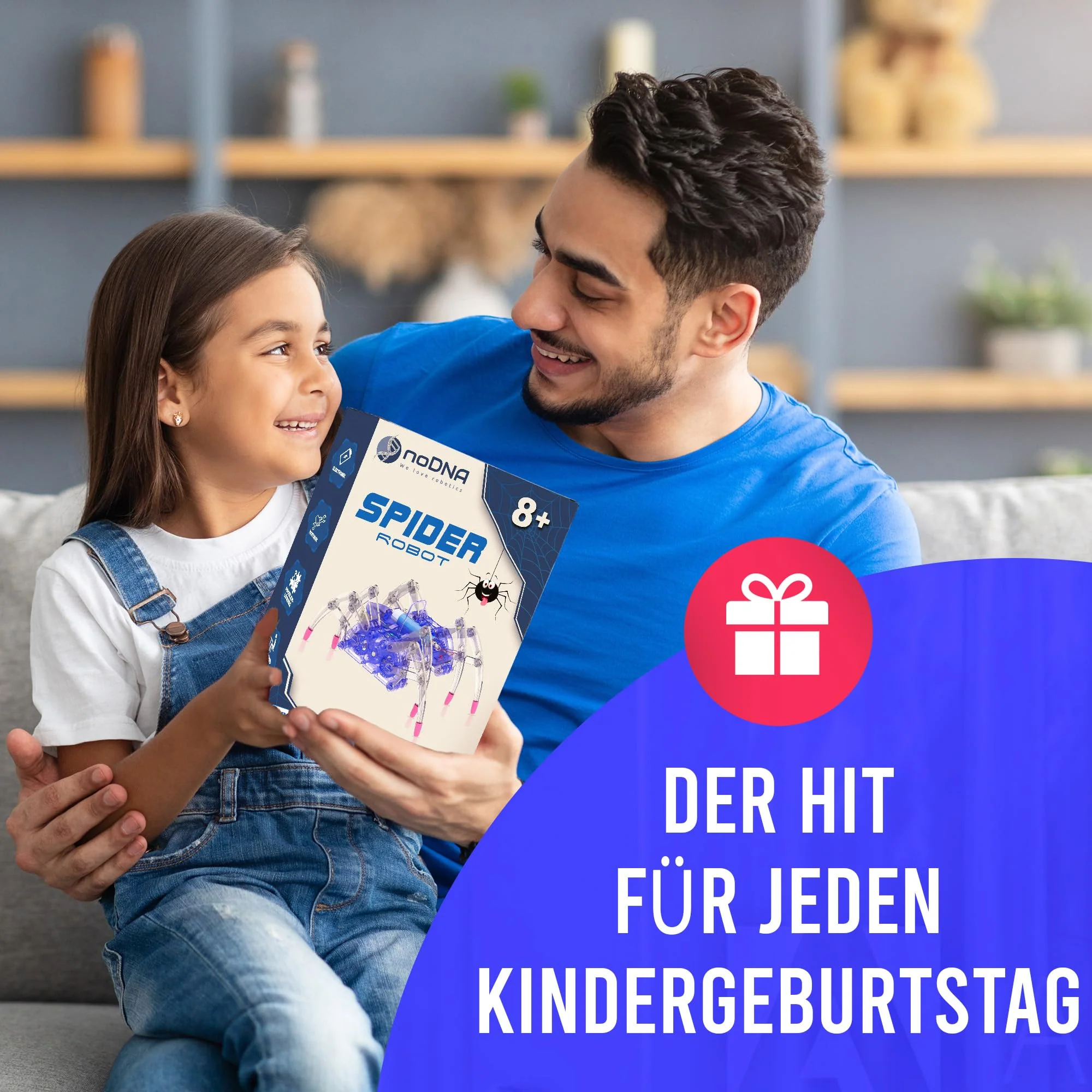 noDNA Roboter Kinder Spinnen Roboter zum selbst zusammenbauen - Experimente für Kinder ab 8 Jahren - Roboter Junge Roboter Spielzeug Roboter Spinne Spielzeug ab 8 Jahre - Image 6
