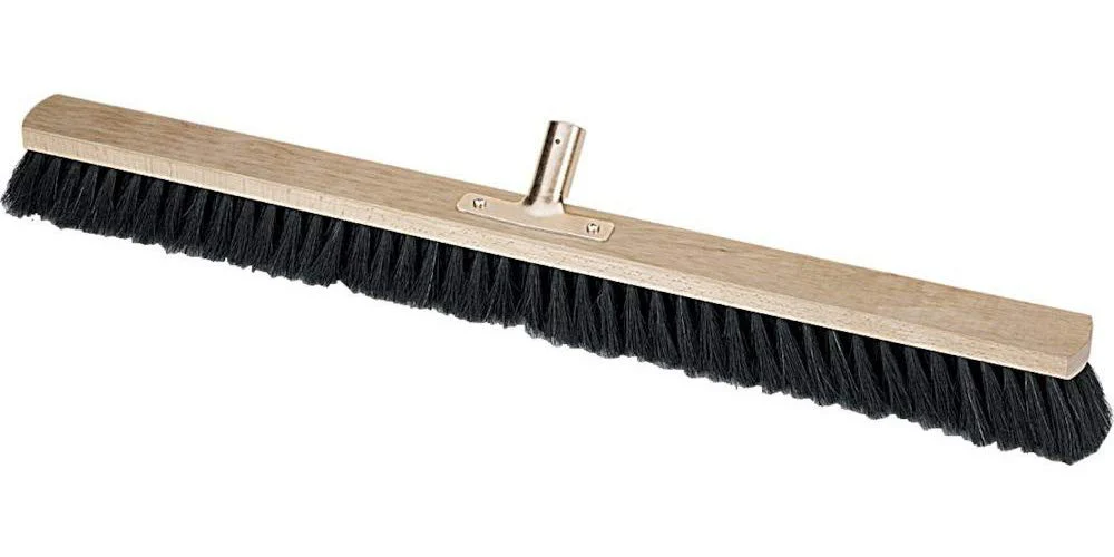 Nölle Saalbesen (Besen / Zimmerbesen) mit Metallstielhalter - Qualitätsmischung, 100cm - 236903, Schwarz