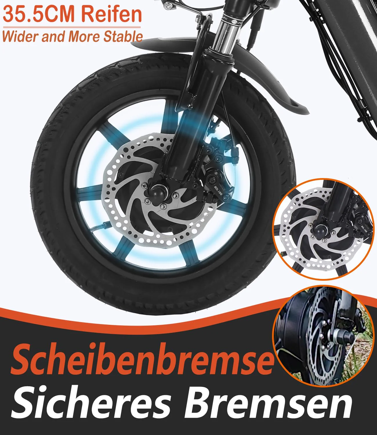 NOMIGO Erwachsenes Dreirad elektrisches 3-Rad-Fahrrad für Eltern zum Vergrößern des Heckkorbs Kraftunterstütztes Dreirad, 70km Lange Reichweite, Unterstützung 150Kg, 10Ah Li-Batterie Stahl - Image 3