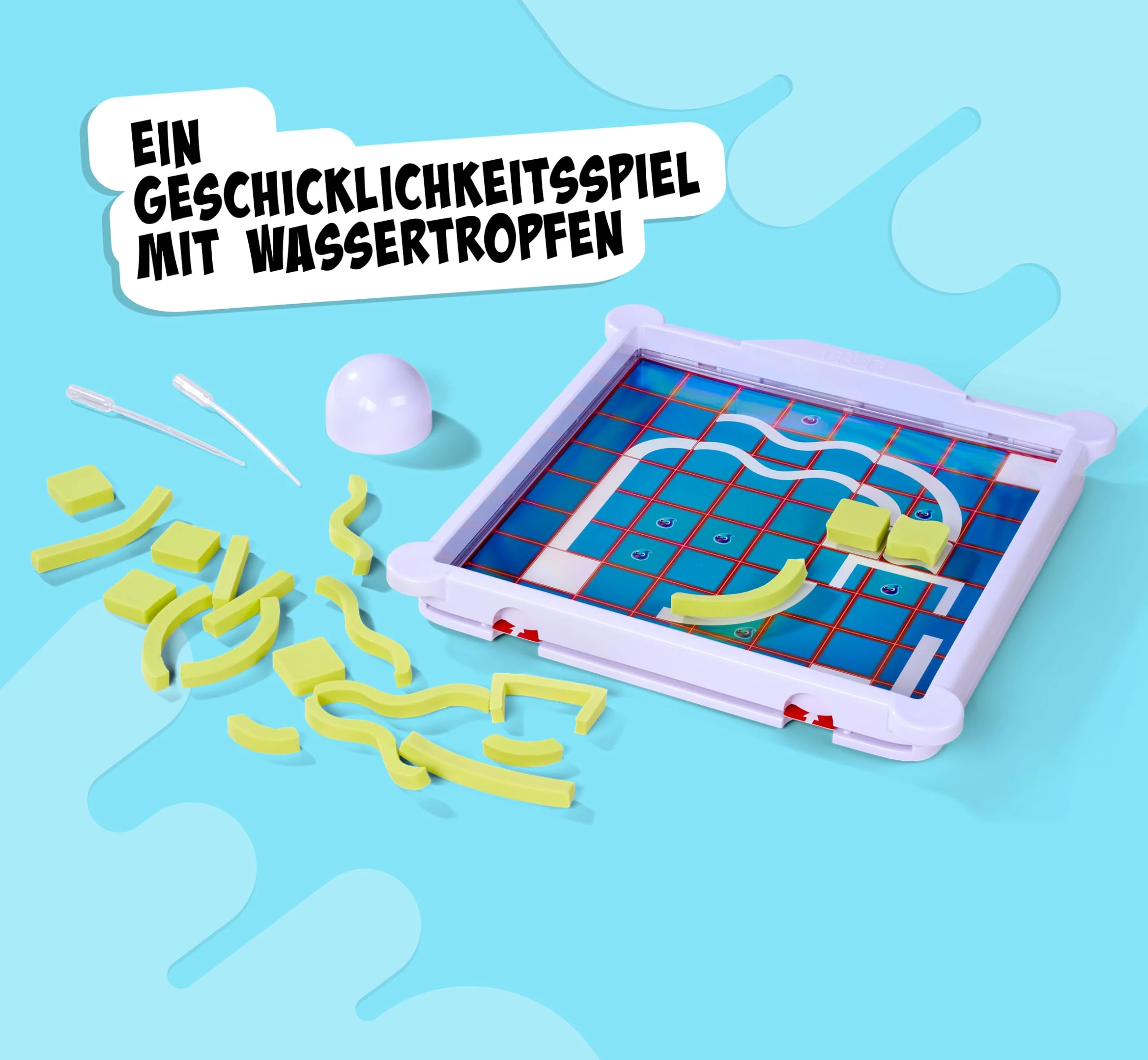 Noris 606064711 - Blob - Der verrückte Tropfenspaß (Spiel ab 5 Jahre) - innovatives Geschicklichkeitsspiel mit Wow-Effekt für Kinder, Labyrinth mit endlosen Herausforderungen, 1-2 Spieler - Image 4
