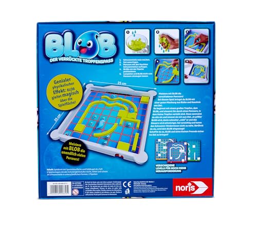 Noris 606064711 - Blob - Der verrückte Tropfenspaß (Spiel ab 5 Jahre) - innovatives Geschicklichkeitsspiel mit Wow-Effekt für Kinder, Labyrinth mit endlosen Herausforderungen, 1-2 Spieler - Image 6