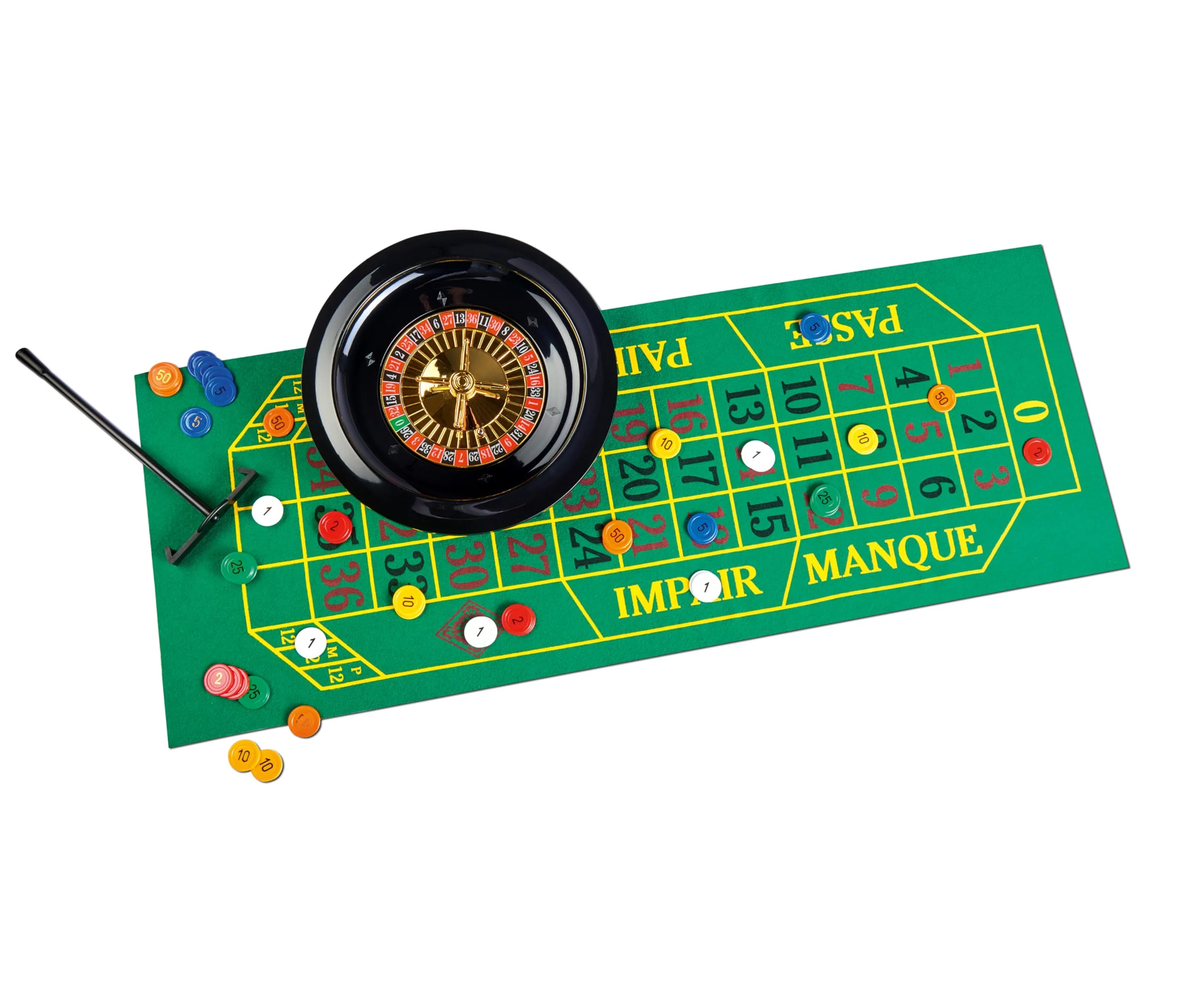noris 606102025 Deluxe Set Roulette – mit 2 Stahlkugeln, 60 Jetons und weiterem Zubehör für EIN echtes Casino Feeling, ab 6 Jahren - Image 3