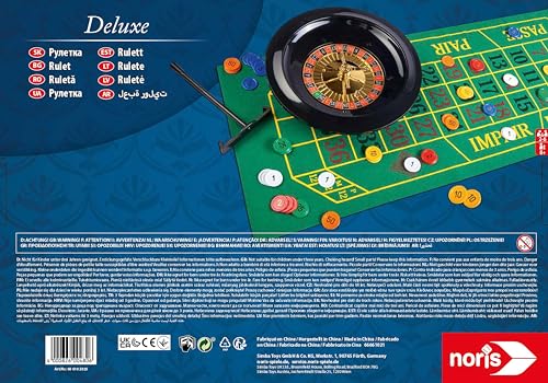 noris 606102025 Deluxe Set Roulette – mit 2 Stahlkugeln, 60 Jetons und weiterem Zubehör für EIN echtes Casino Feeling, ab 6 Jahren - Image 5
